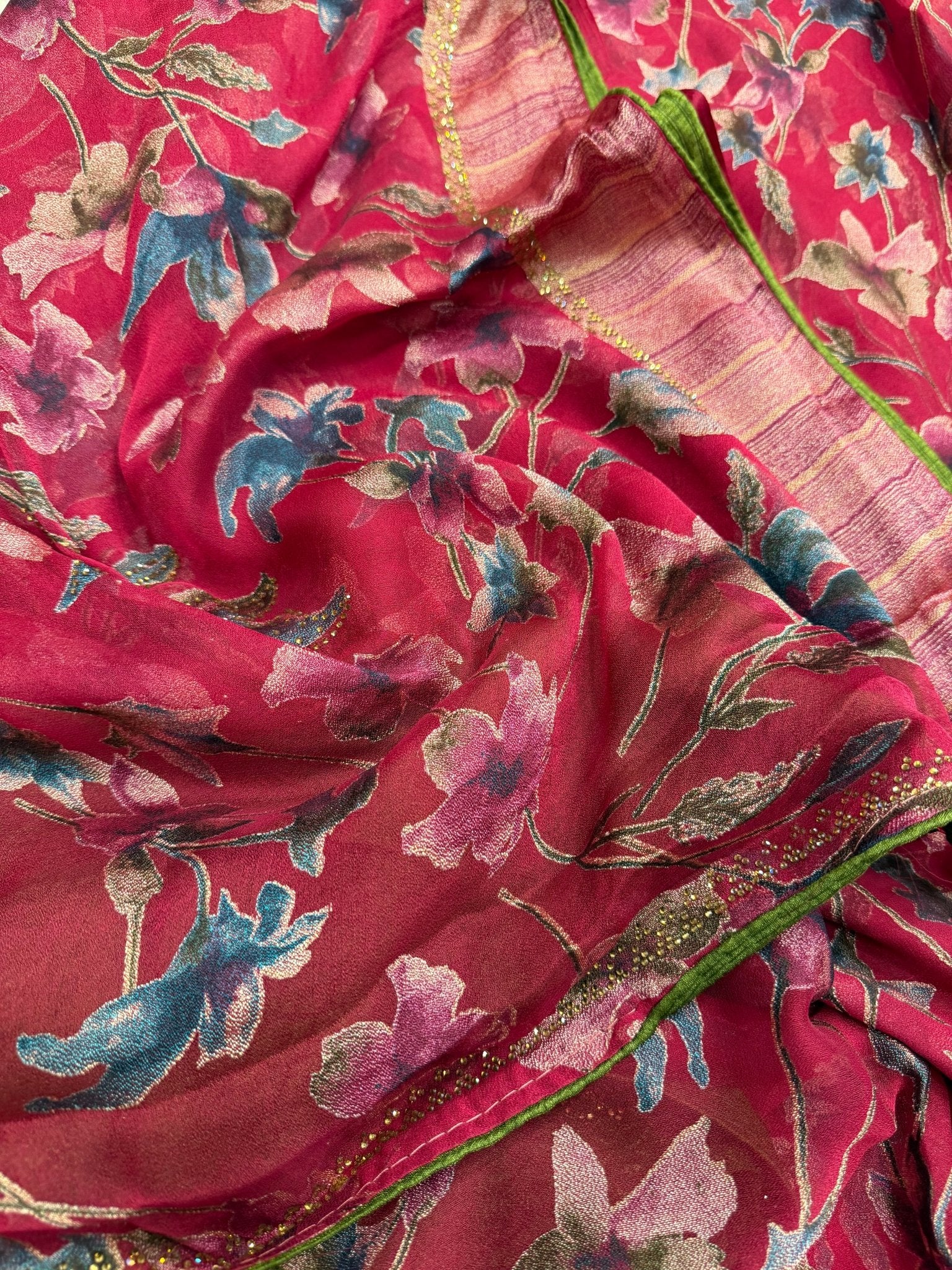 Chiffon Brasso Saree - Kanjeevaram Silk Mandir
