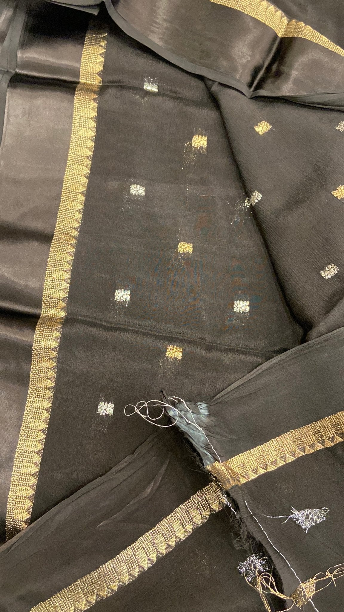 Crepe Chiffon saree - Kanjeevaram Silk Mandir