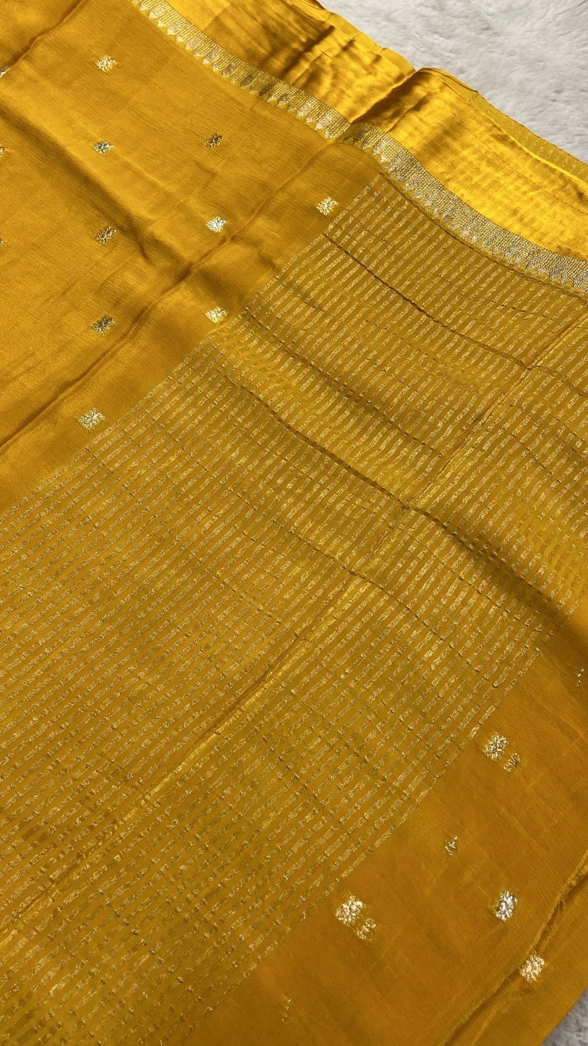 Crepe Chiffon saree - Kanjeevaram Silk Mandir