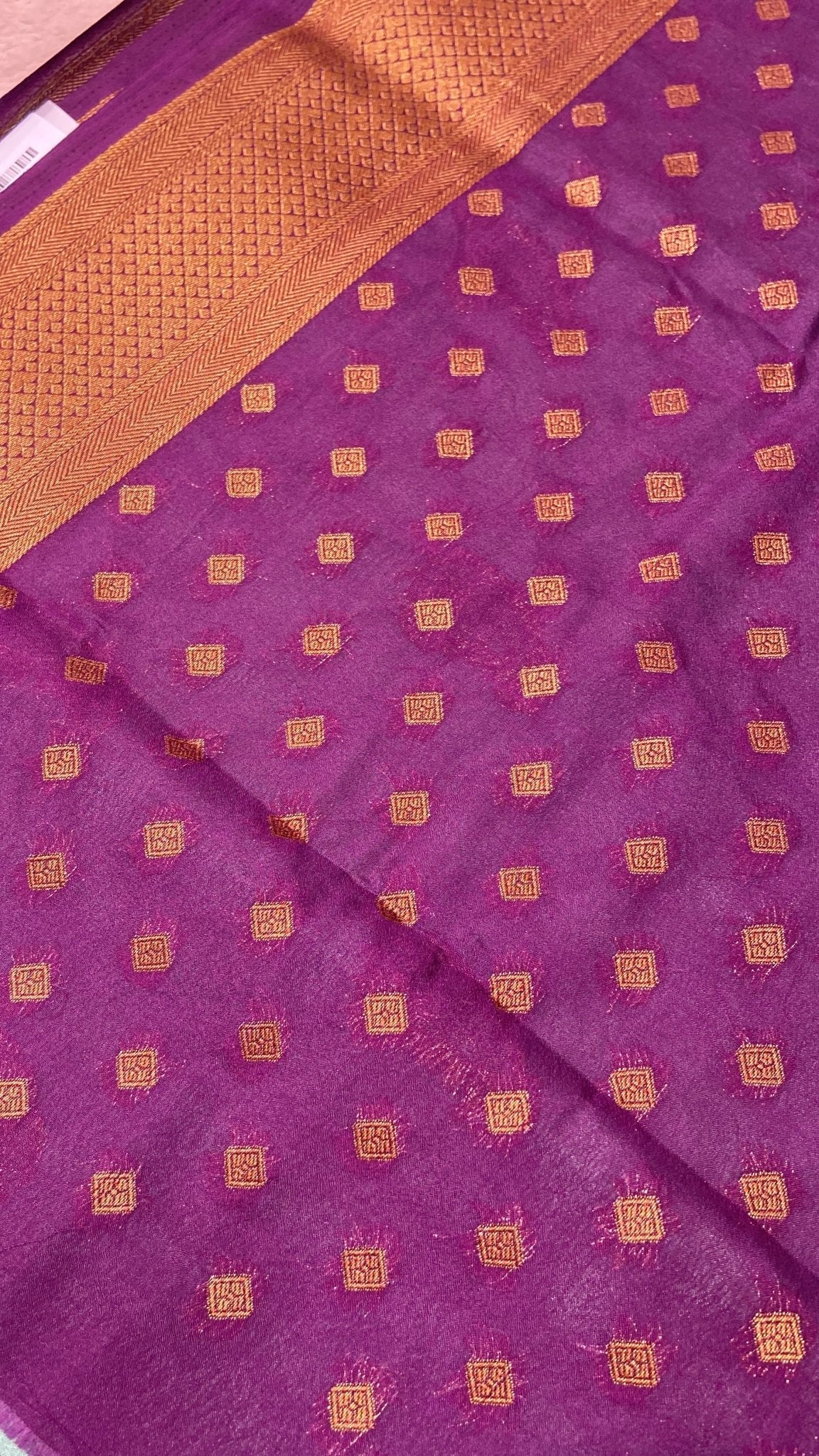 Crepe Viscose Silk Saree - Kanjeevaram Silk Mandir