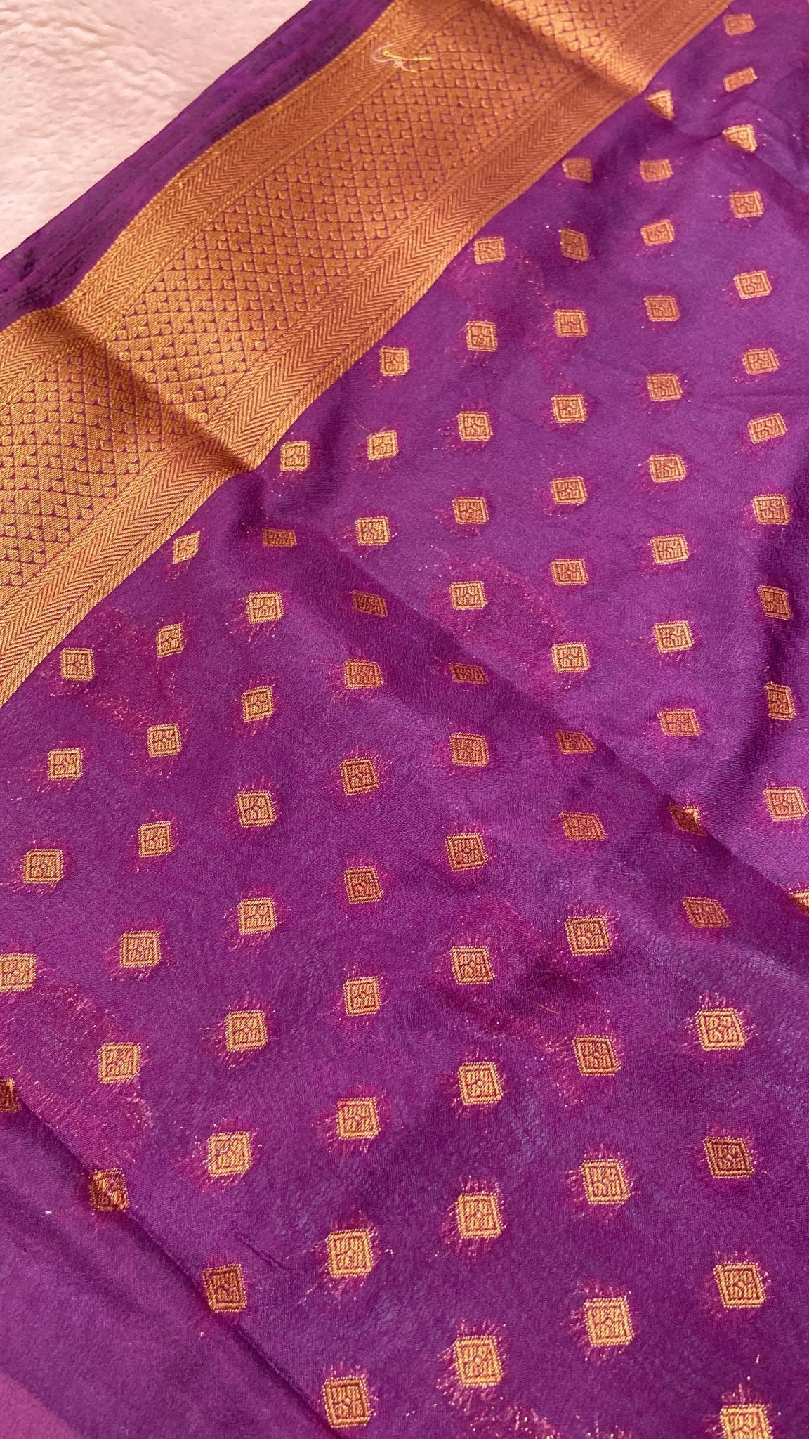 Crepe Viscose Silk Saree - Kanjeevaram Silk Mandir