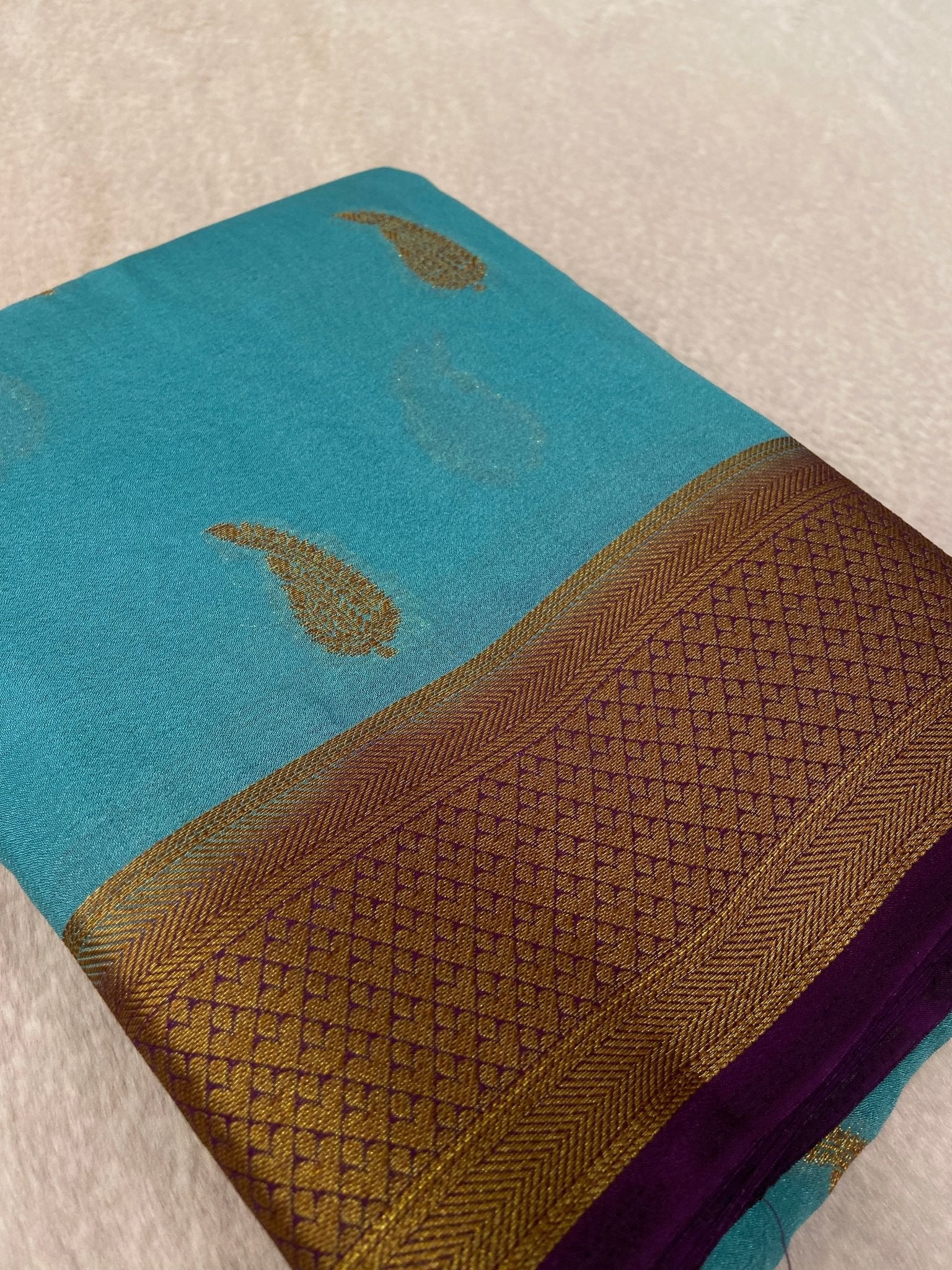 Crepe Viscose Silk Saree - Kanjeevaram Silk Mandir