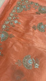 Designer Chinnon Saree With Work - Kanjeevaram Silk Mandir