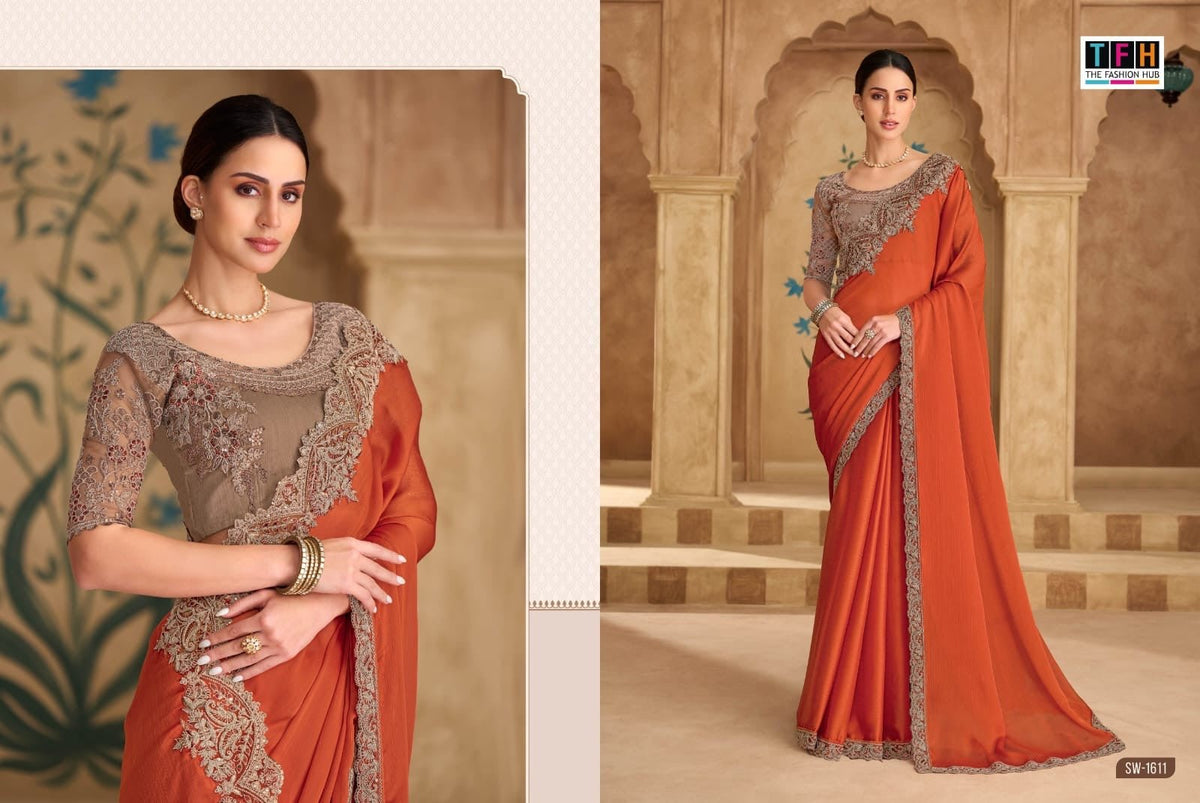 Designer Cocktail Saree - Kanjeevaram Silk Mandir