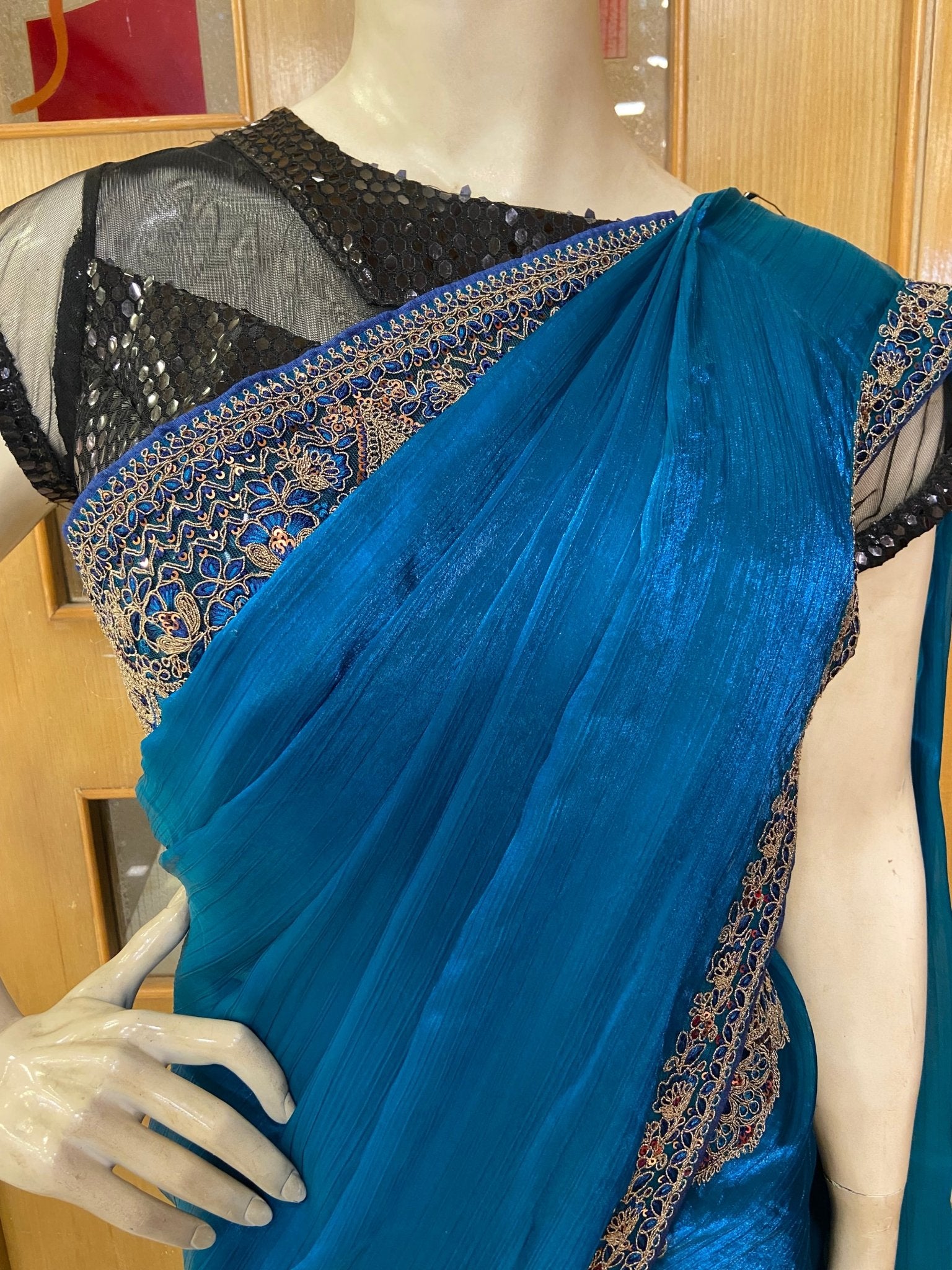 Designer cocktail saree - Kanjeevaram Silk Mandir