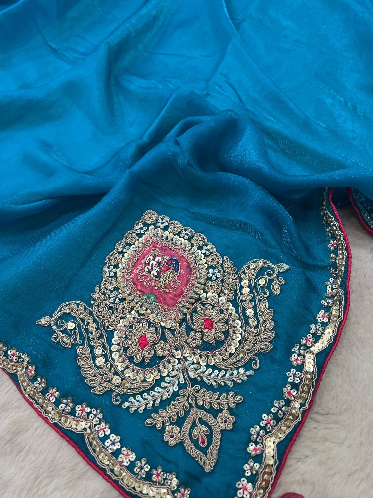 Designer Fancy Saree With Work - Kanjeevaram Silk Mandir