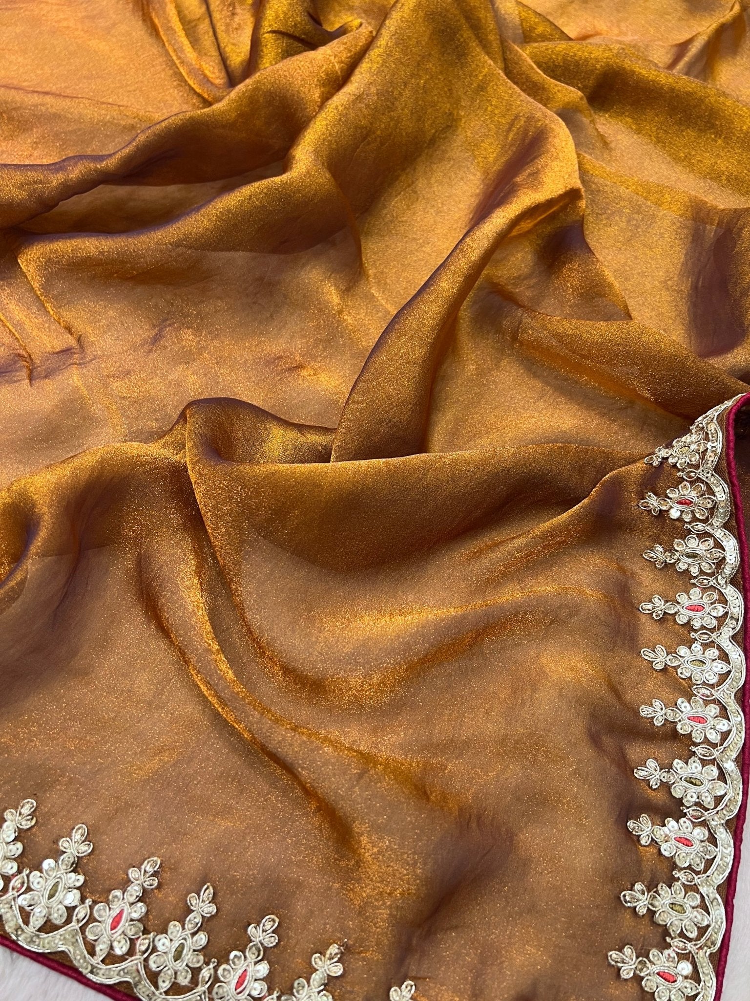 Designer Fancy Saree With Work - Kanjeevaram Silk Mandir