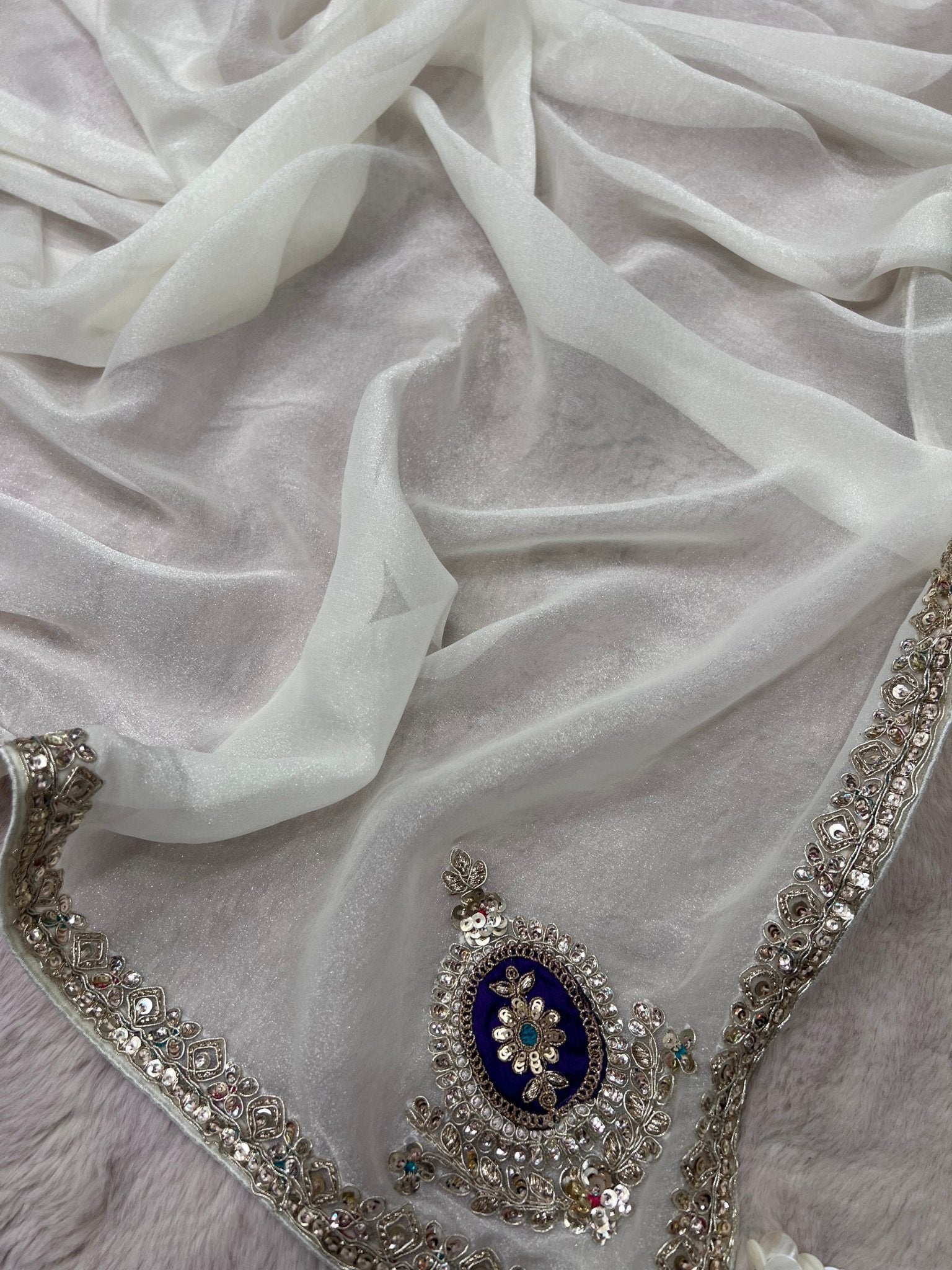 Designer Fancy Saree With Work - Kanjeevaram Silk Mandir