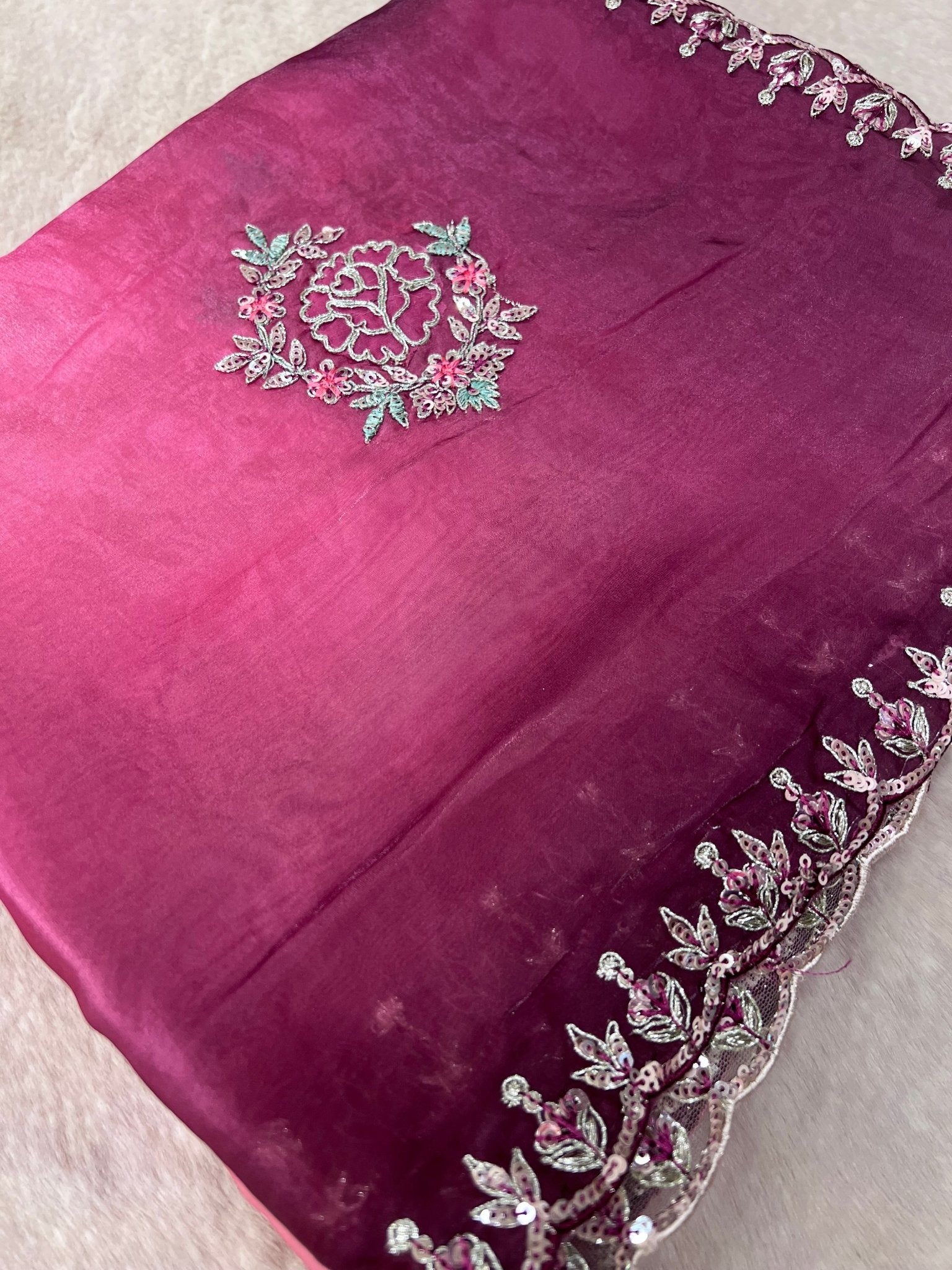 Designer Fancy Saree With Work - Kanjeevaram Silk Mandir