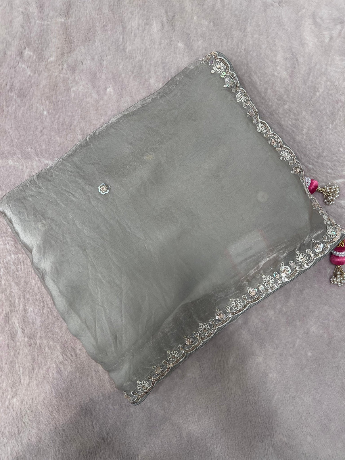 Designer Fancy Saree With Work - Kanjeevaram Silk Mandir