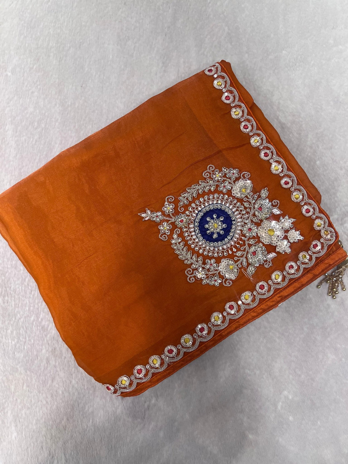 Designer Fancy Saree With Work - Kanjeevaram Silk Mandir