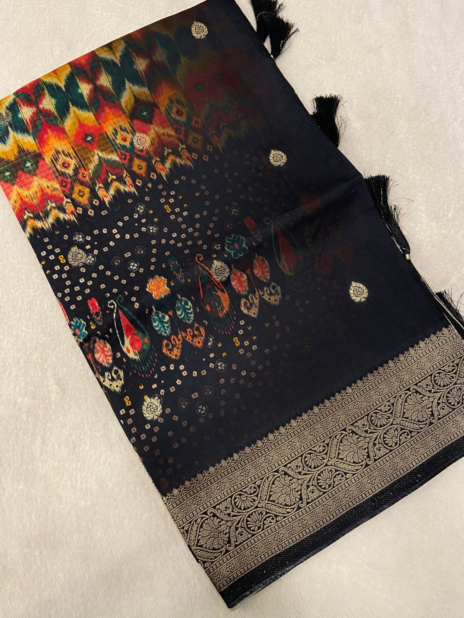 Digital Print Concept in Premium Semi Kanchipuram Silk Saree - Kanjeevaram Silk Mandir