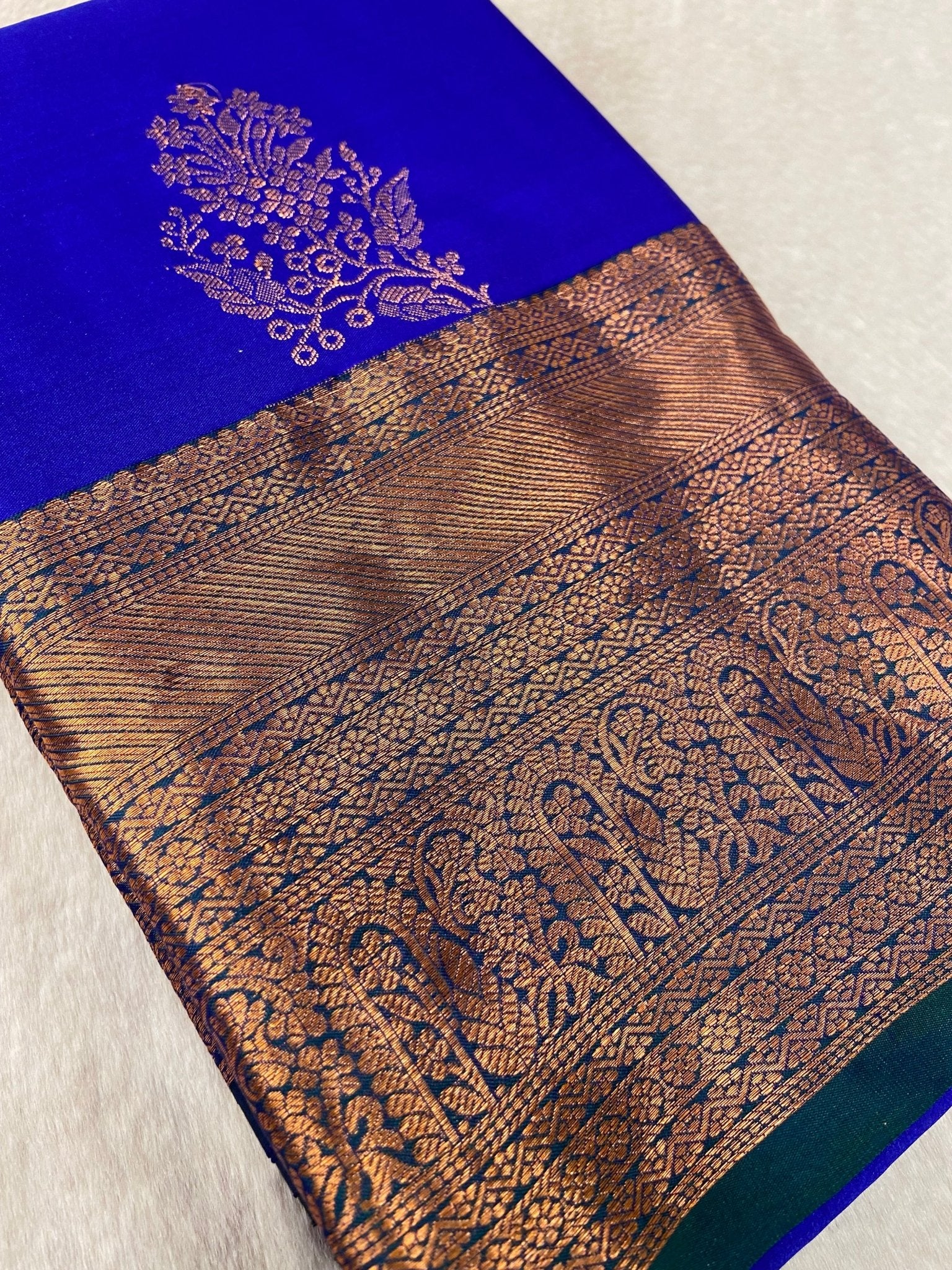 Half Mix Kanjeevaram Silk Saree - Kanjeevaram Silk Mandir