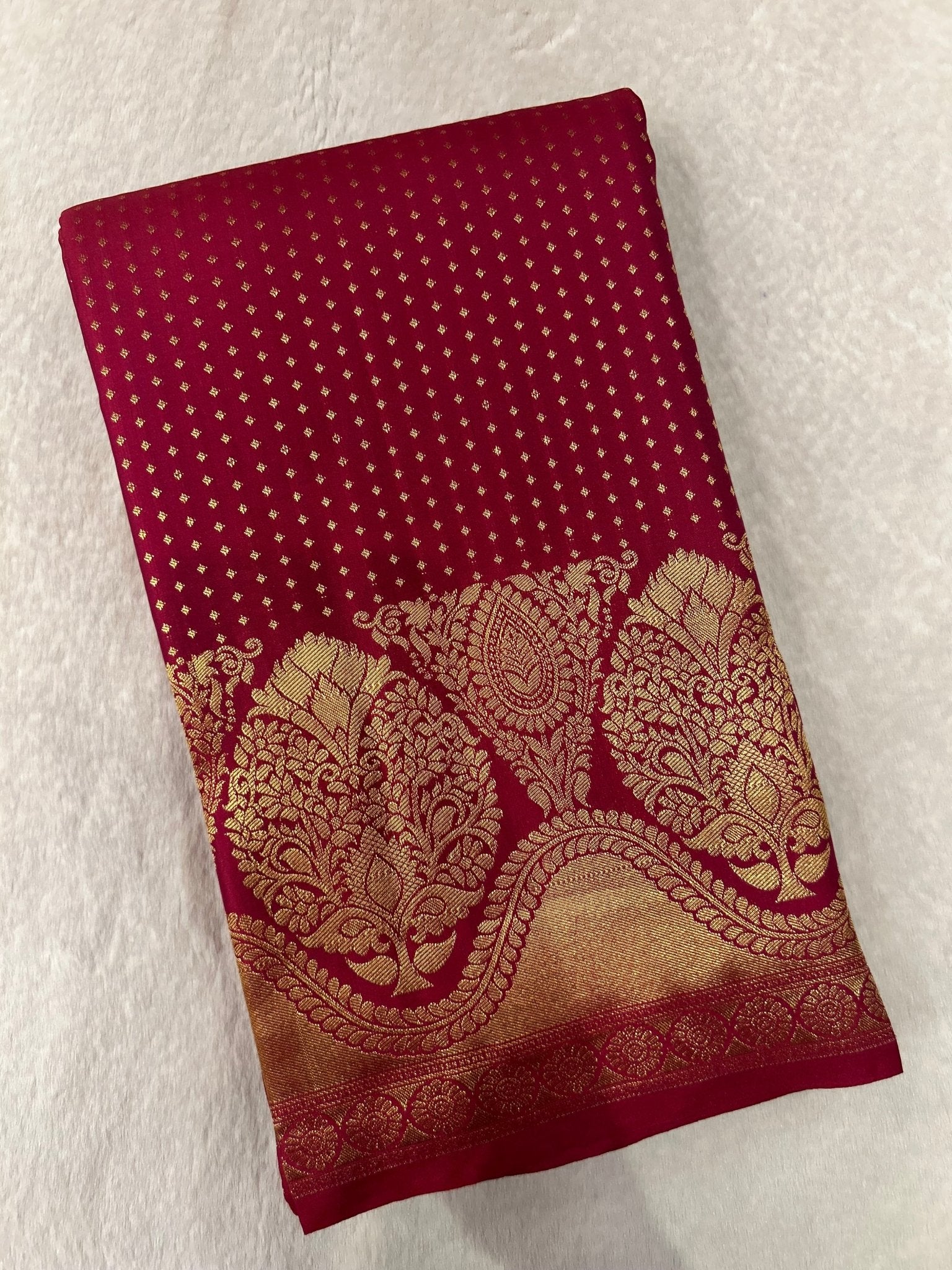 Half Mix Kanjeevaram Silk Saree - Kanjeevaram Silk Mandir