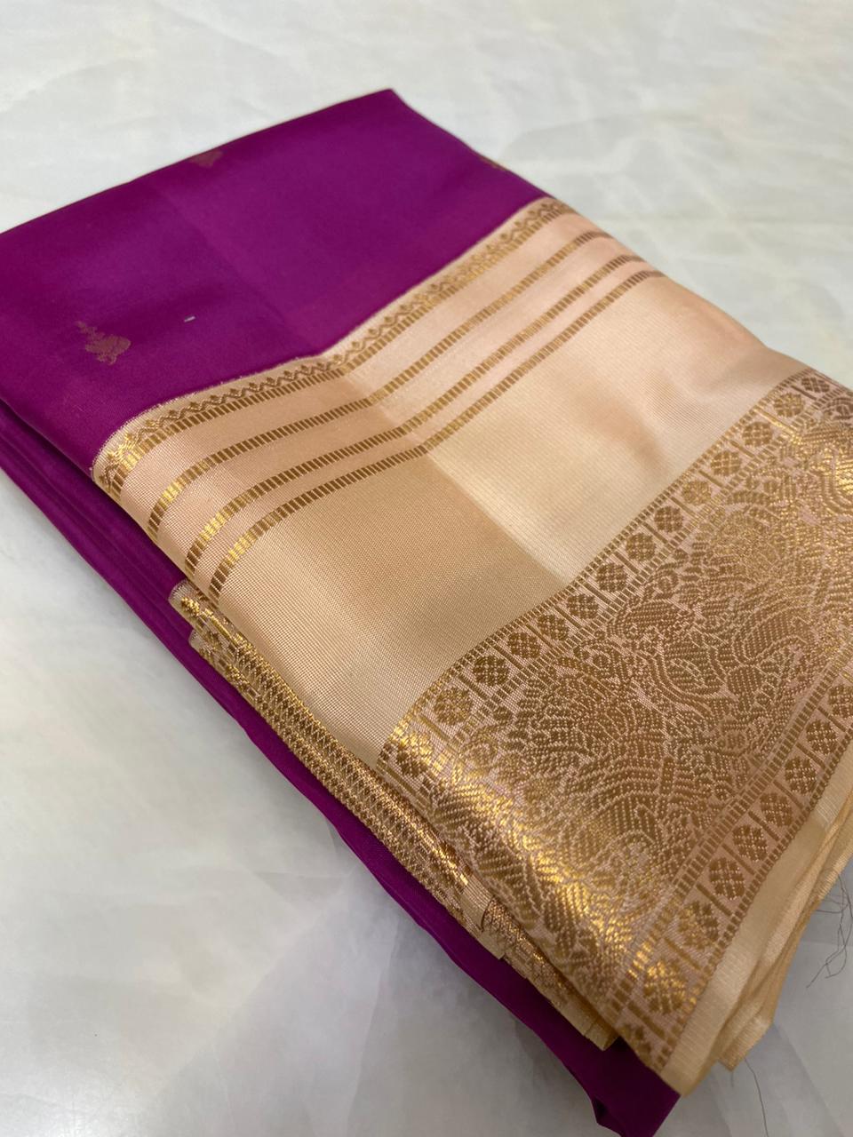 Half mix Kanjeevaram silk saree - Kanjeevaram Silk Mandir