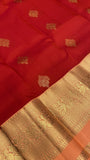 Half mix Kanjeevaram silk saree - Kanjeevaram Silk Mandir