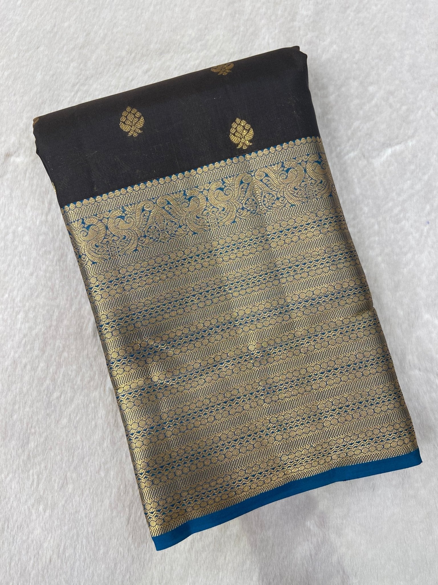 Half Mix Kanjeevaram Silk Saree - Kanjeevaram Silk Mandir