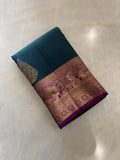 Half mix Kanjeevaram silk saree - Kanjeevaram Silk Mandir