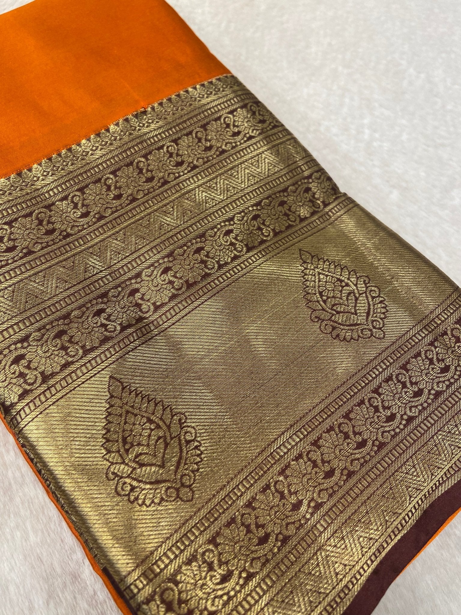 Half mix Kanjeevaram silk saree - Kanjeevaram Silk Mandir