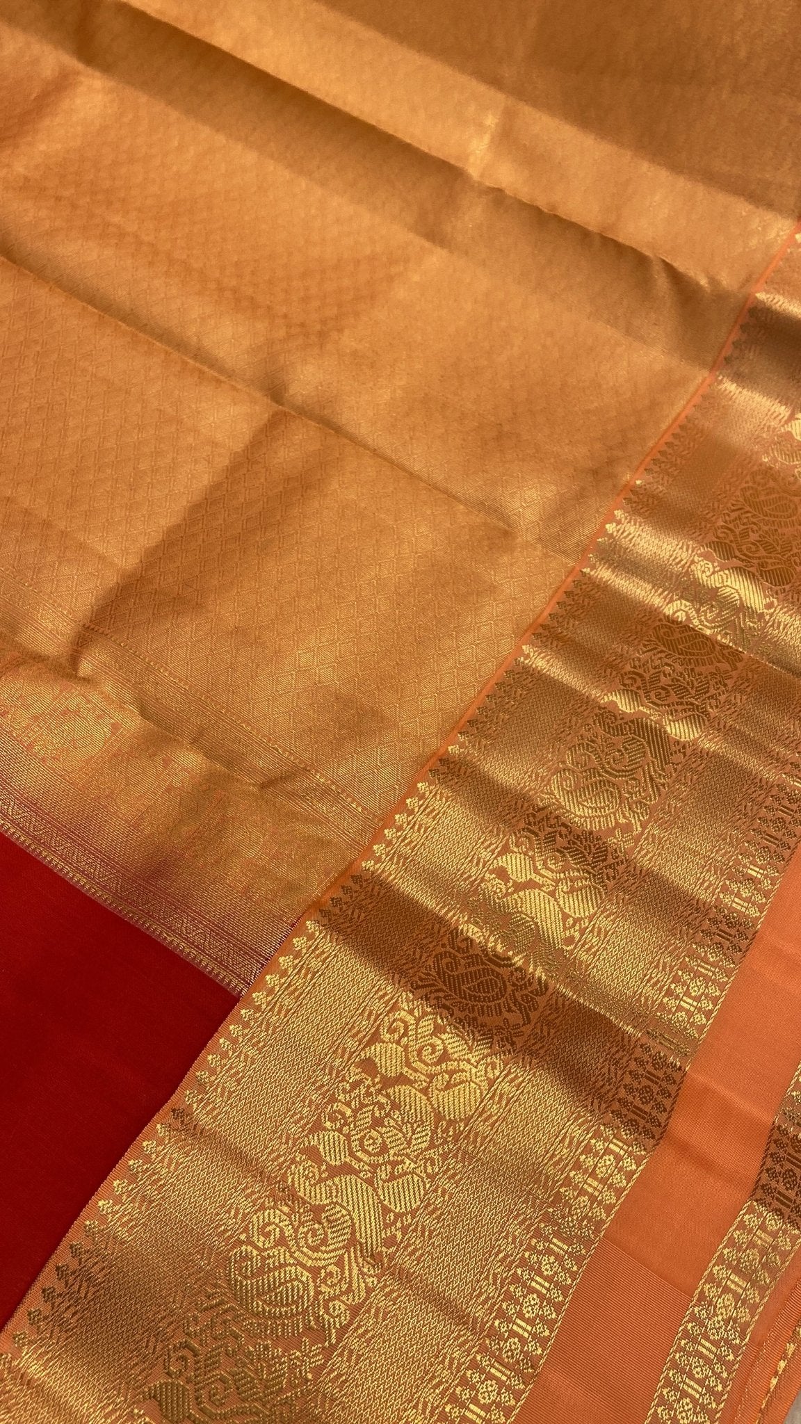 Half mix Kanjeevaram silk saree - Kanjeevaram Silk Mandir