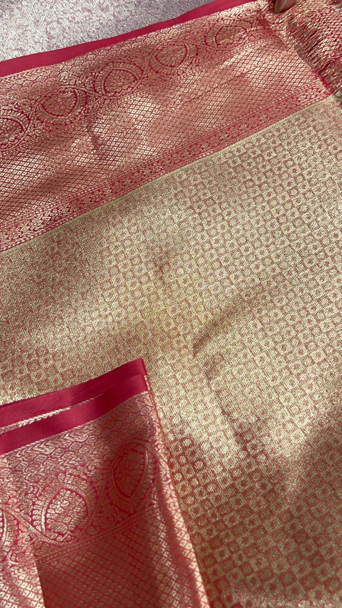 Half Mix Kanjeevaram Silk Saree - Kanjeevaram Silk Mandir