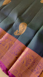 Half mix Kanjeevaram silk saree - Kanjeevaram Silk Mandir