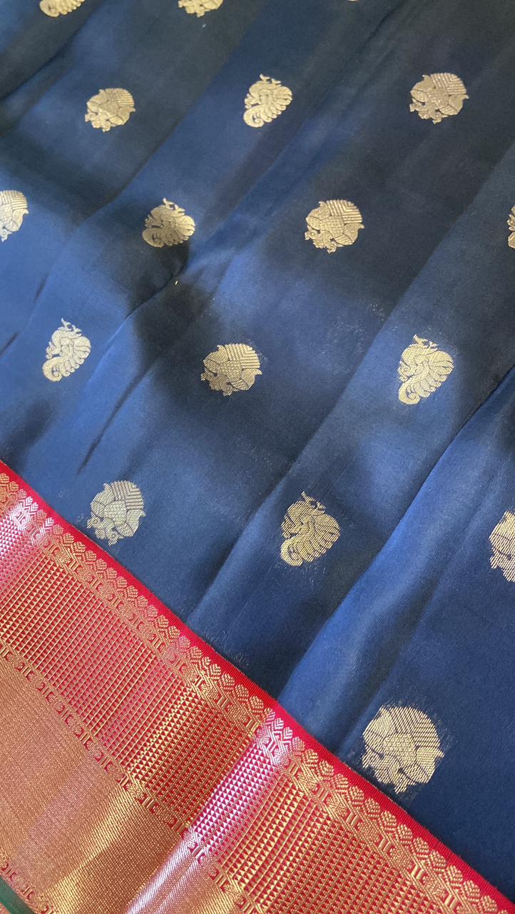 Half mix Kanjeevaram silk saree - Kanjeevaram Silk Mandir