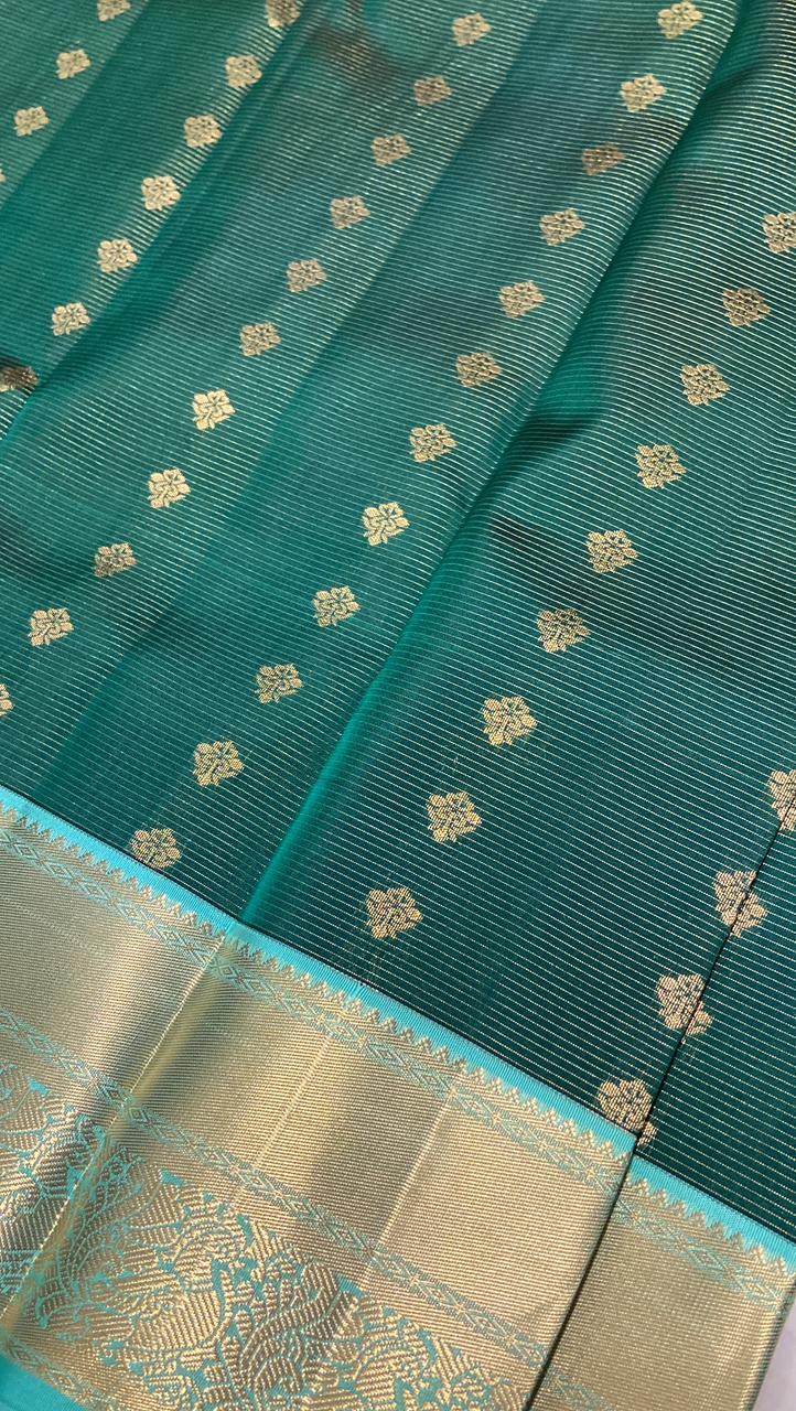 Half mix Kanjeevaram silk saree - Kanjeevaram Silk Mandir