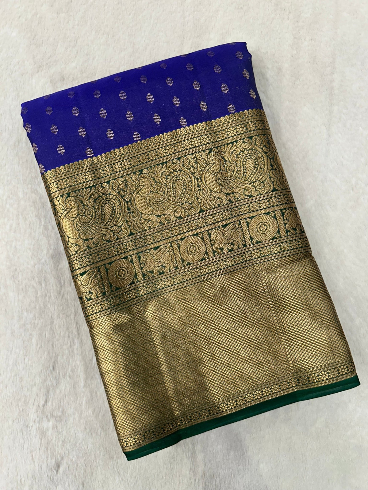 Half Mix Kanjeevaram Silk Saree - Kanjeevaram Silk Mandir