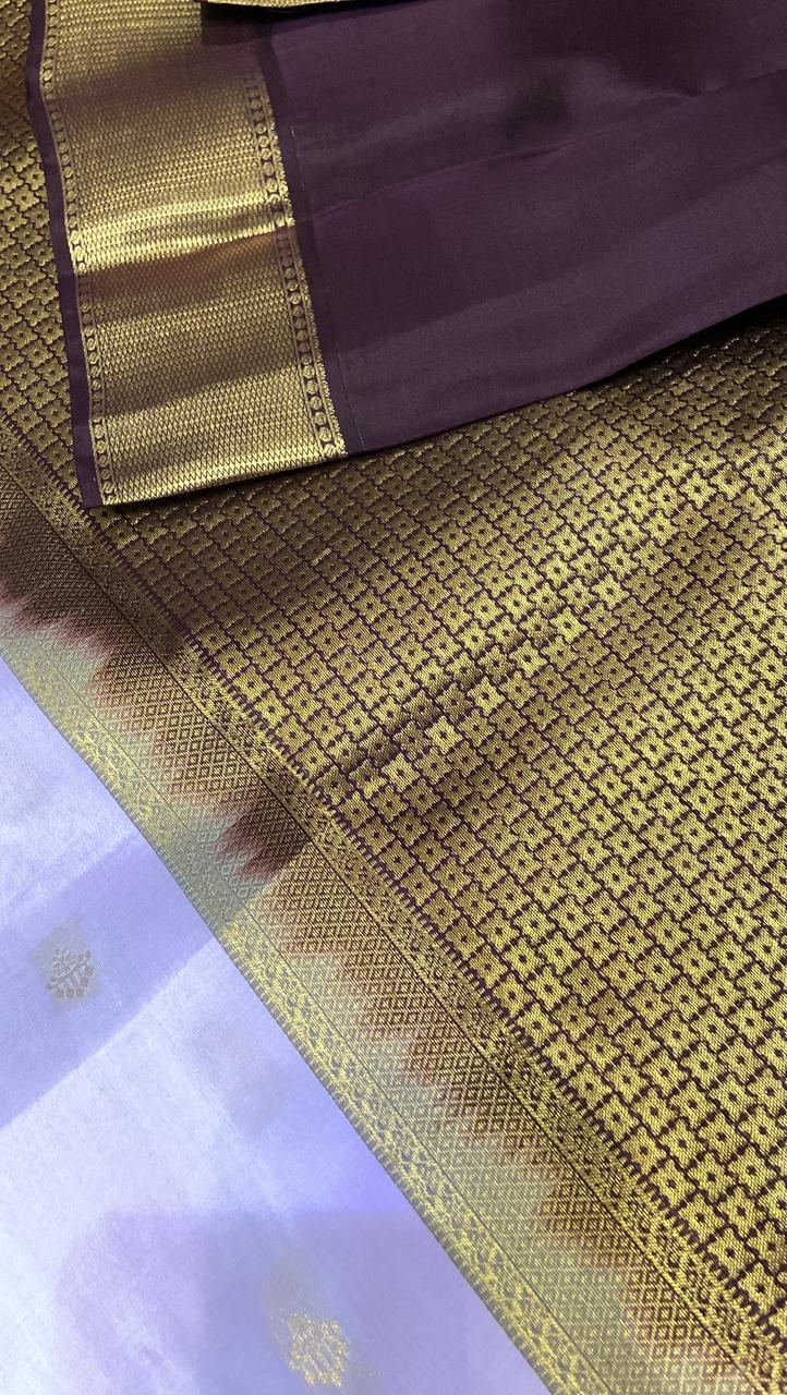 Half mix Kanjeevaram silk saree - Kanjeevaram Silk Mandir