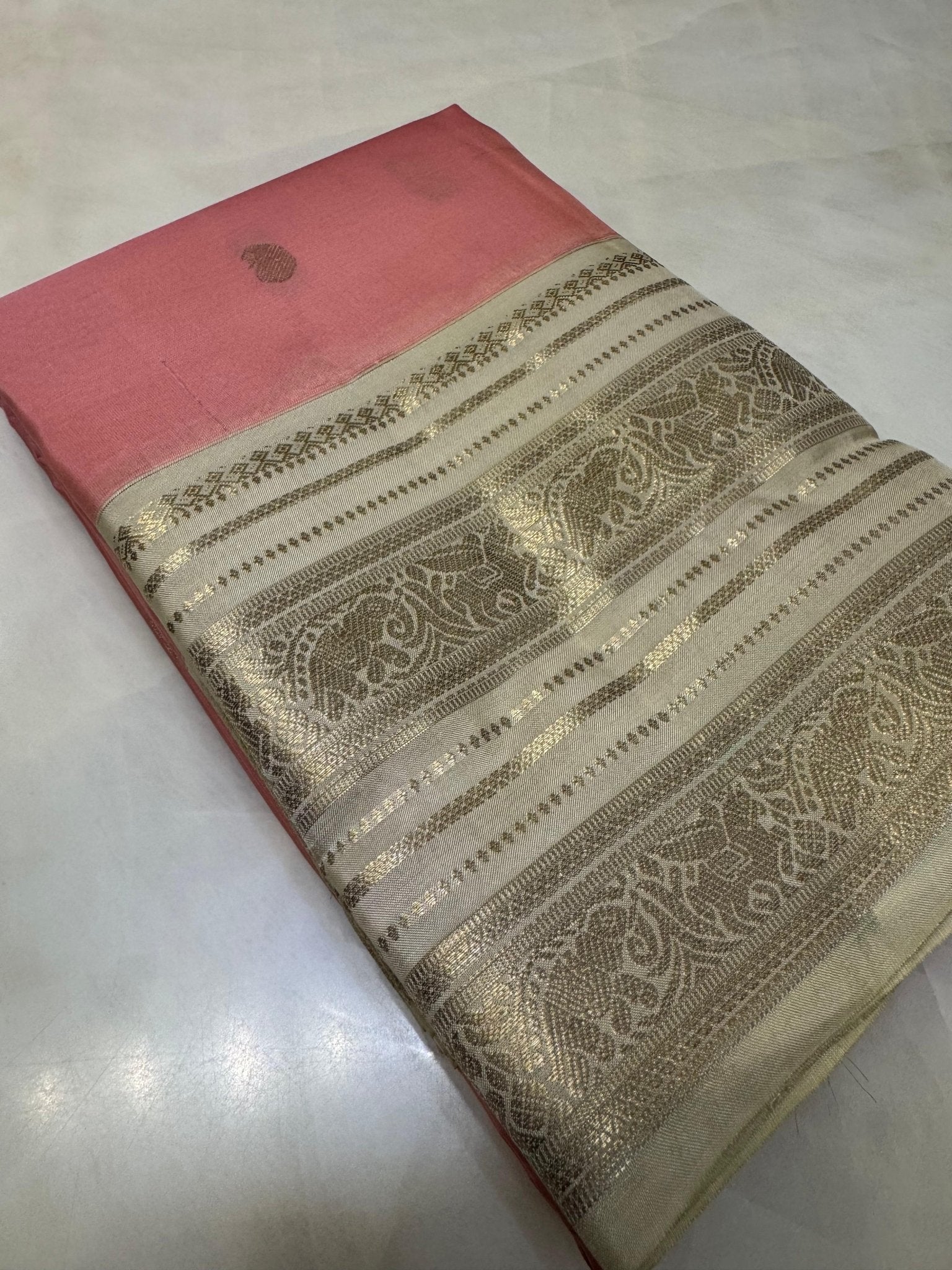 Half mix Kanjeevaram silk saree - Kanjeevaram Silk Mandir