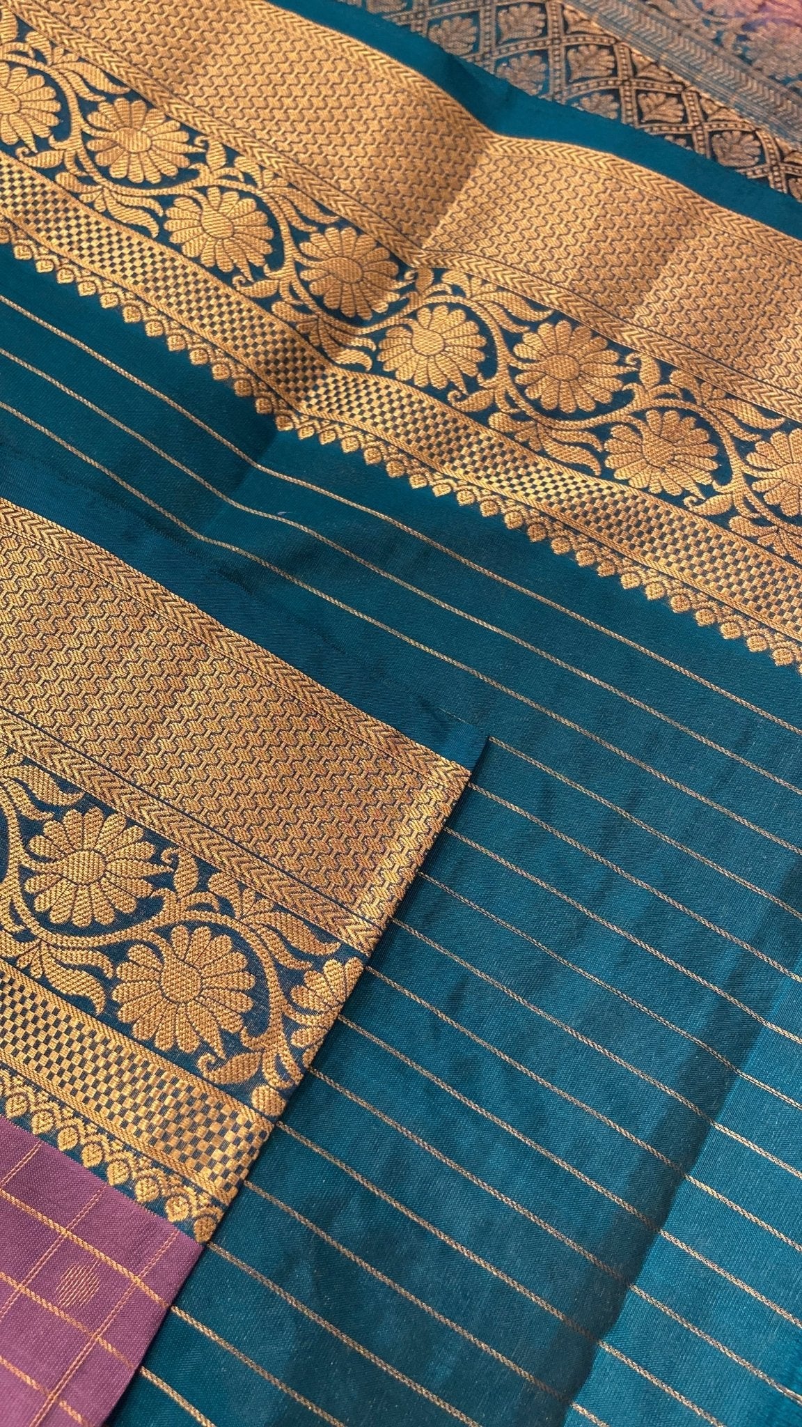 Half Mix Kanjeevaram Silk Saree - Kanjeevaram Silk Mandir