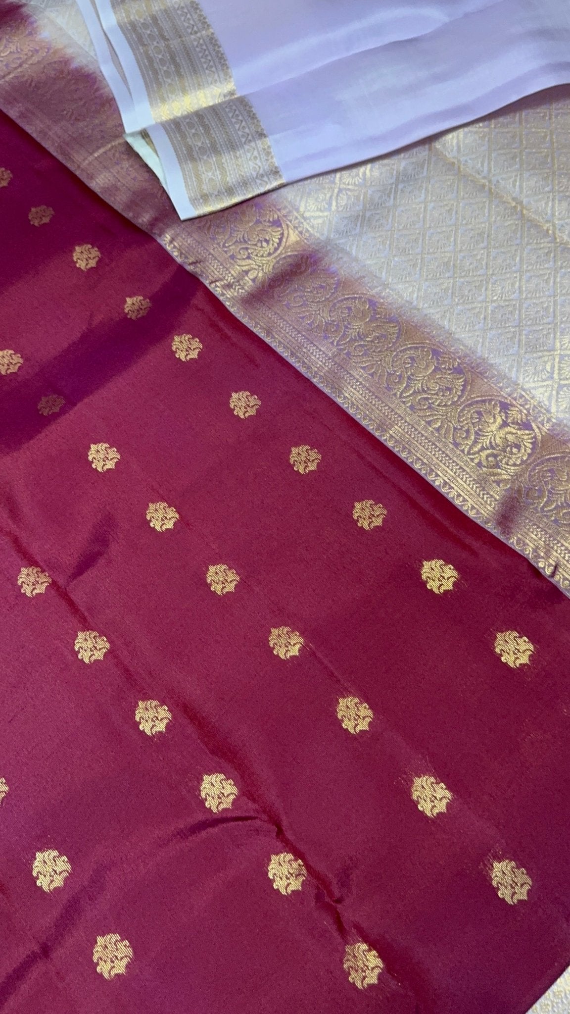 Half mix Kanjeevaram silk saree - Kanjeevaram Silk Mandir