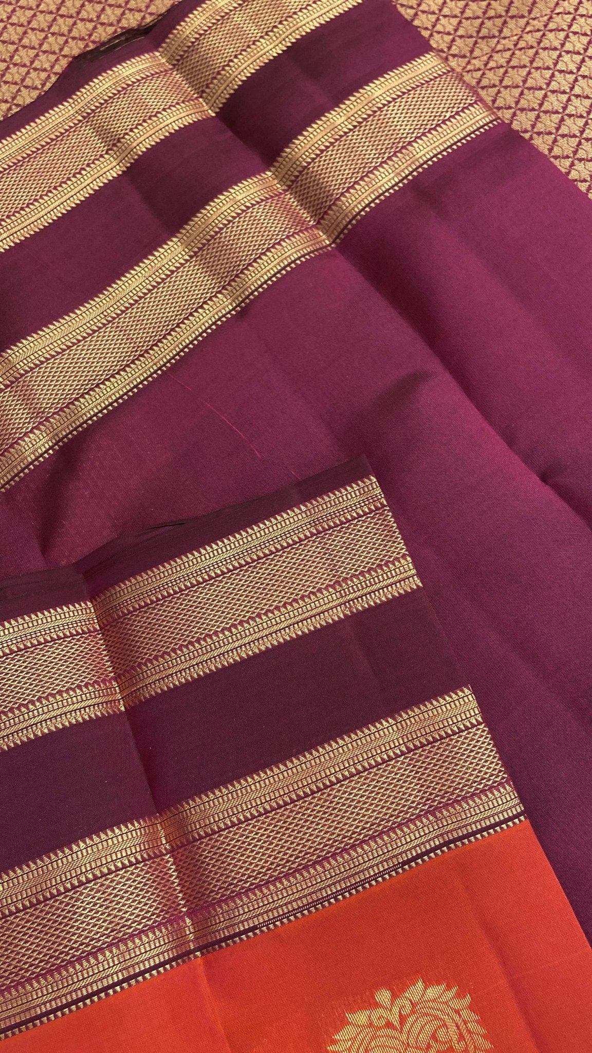 Half Mix Kanjeevaram Silk Saree - Kanjeevaram Silk Mandir