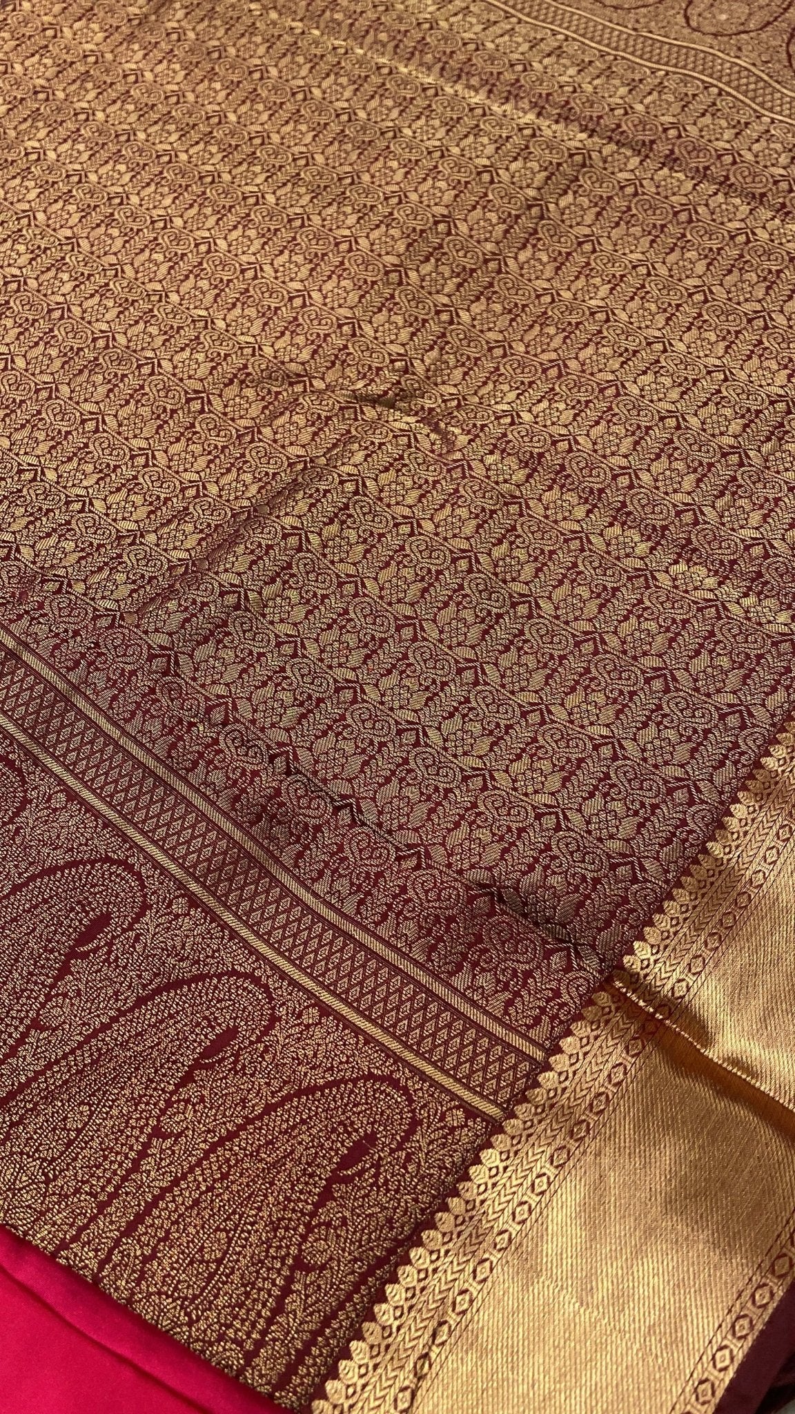 Half mix Kanjeevaram silk saree - Kanjeevaram Silk Mandir