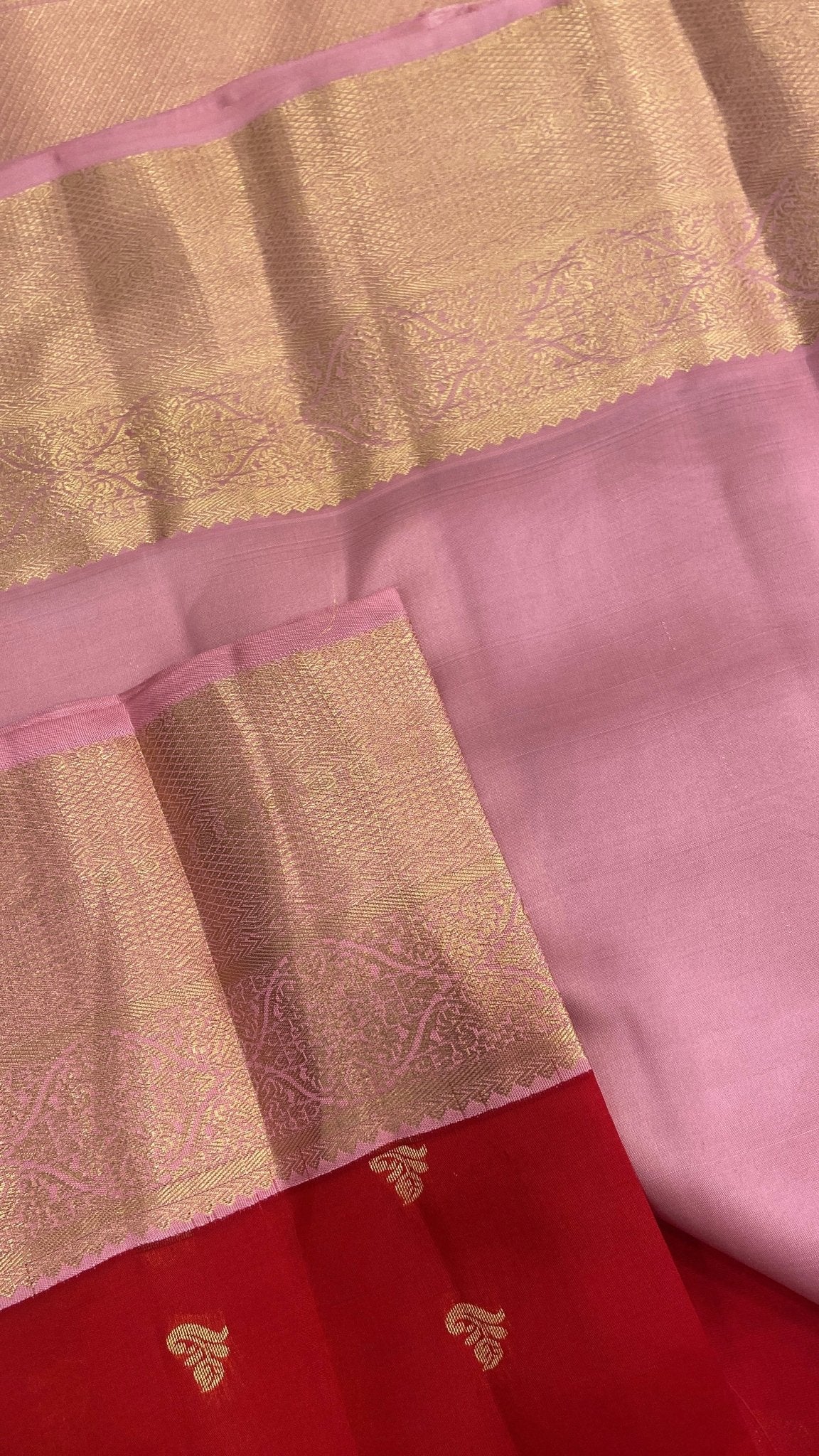 Half Mix Kanjeevaram Silk Saree - Kanjeevaram Silk Mandir