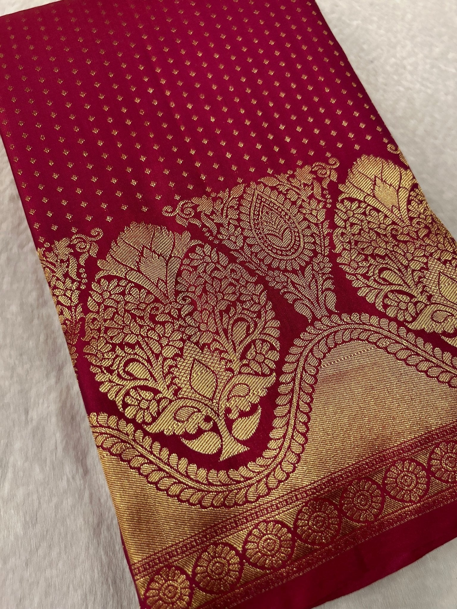 Half Mix Kanjeevaram Silk Saree - Kanjeevaram Silk Mandir