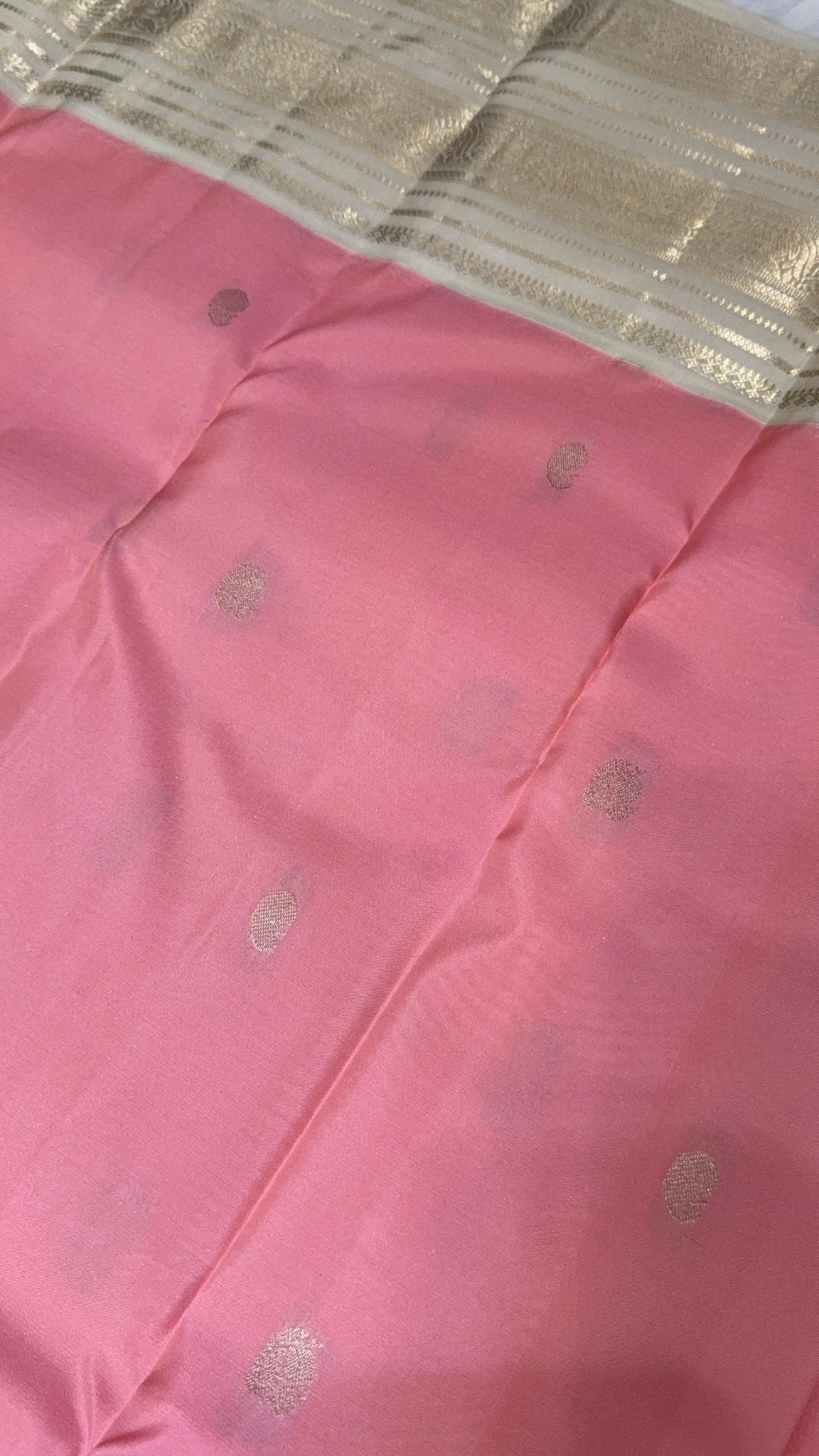 Half mix Kanjeevaram silk saree - Kanjeevaram Silk Mandir
