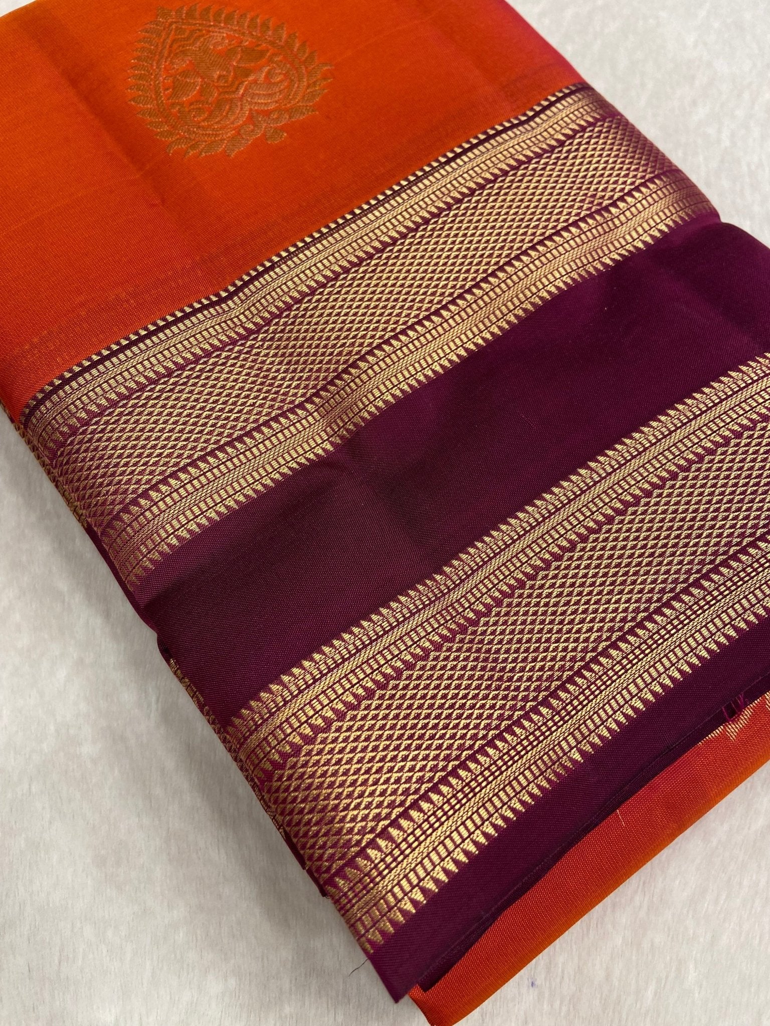 Half Mix Kanjeevaram Silk Saree - Kanjeevaram Silk Mandir