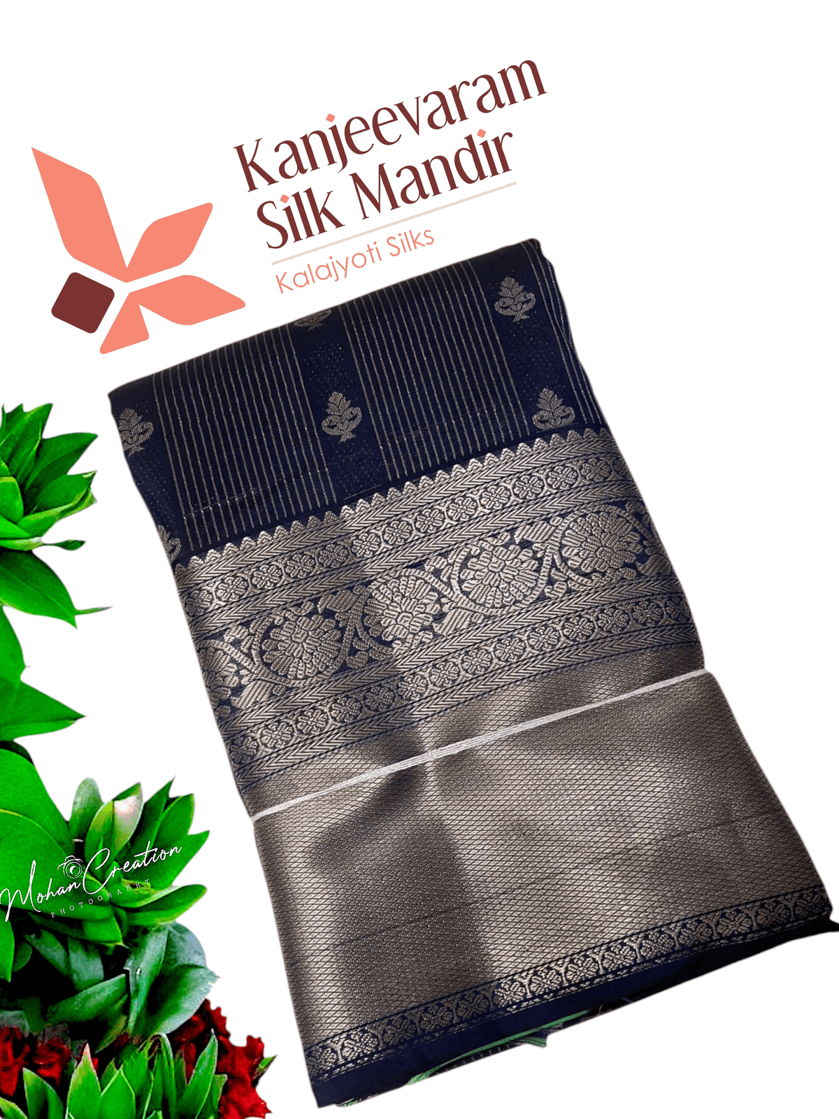 Half mix Kanjeevaram silk saree - Kanjeevaram Silk Mandir