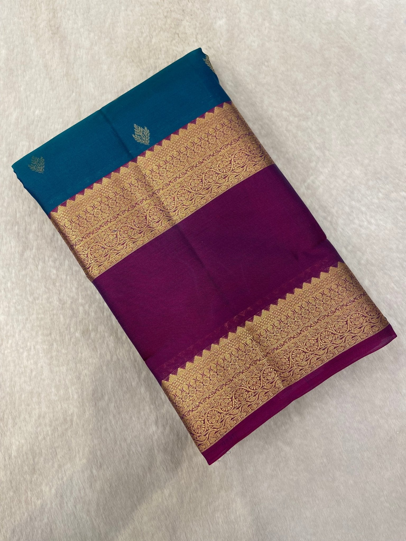 Half Mix Kanjeevaram Silk Saree - Kanjeevaram Silk Mandir