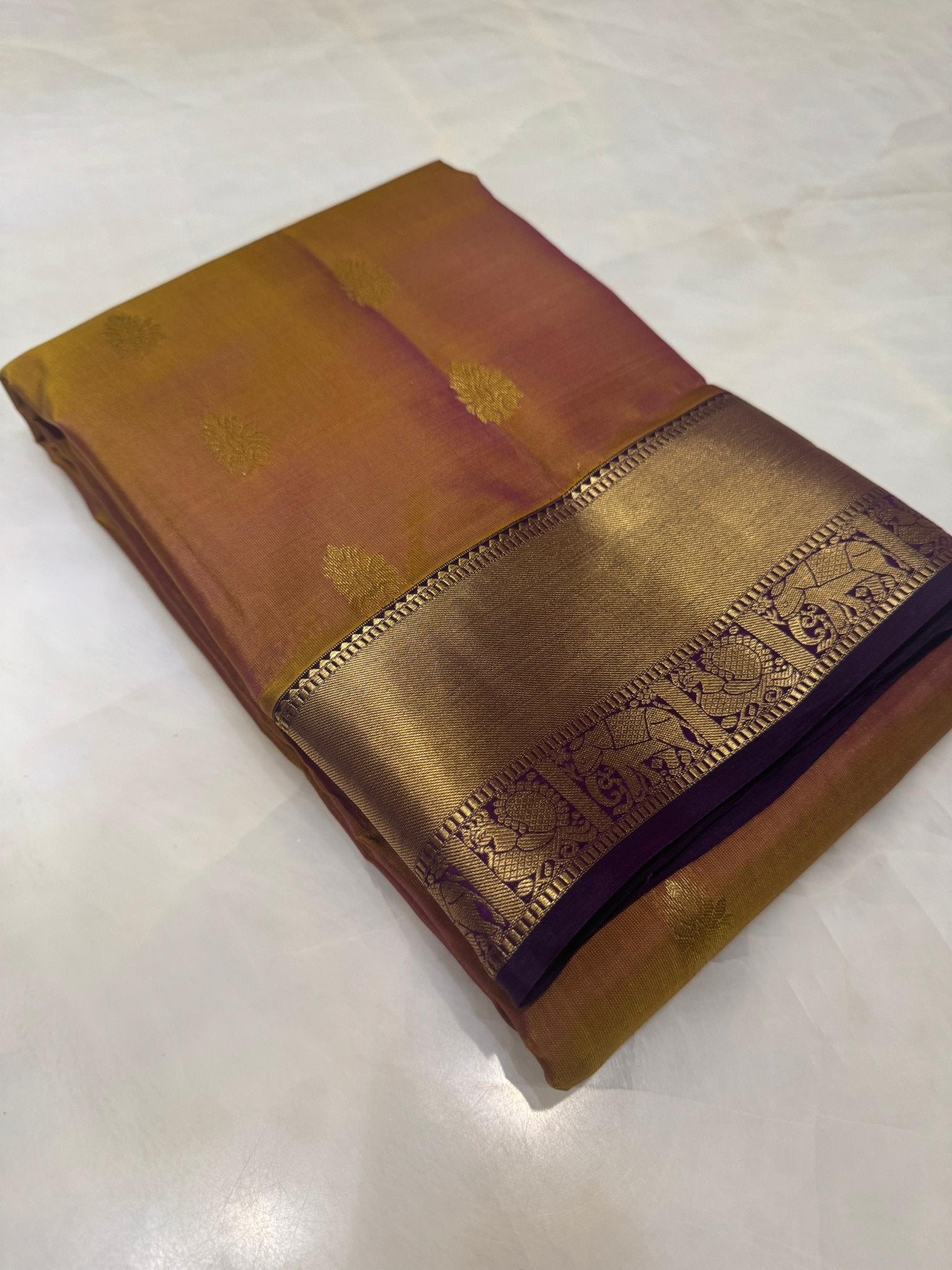 Half Mix Kanjeevaram Silk Saree - Kanjeevaram Silk Mandir