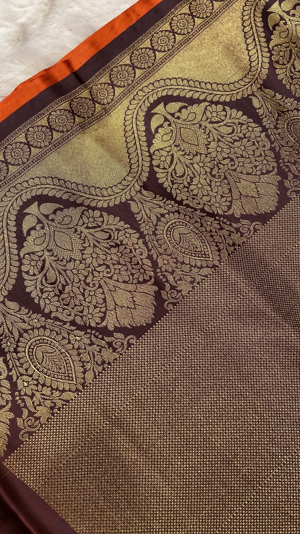 Half mix Kanjeevaram silk saree - Kanjeevaram Silk Mandir