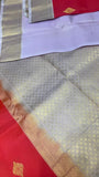 Half mix Kanjeevaram silk saree - Kanjeevaram Silk Mandir