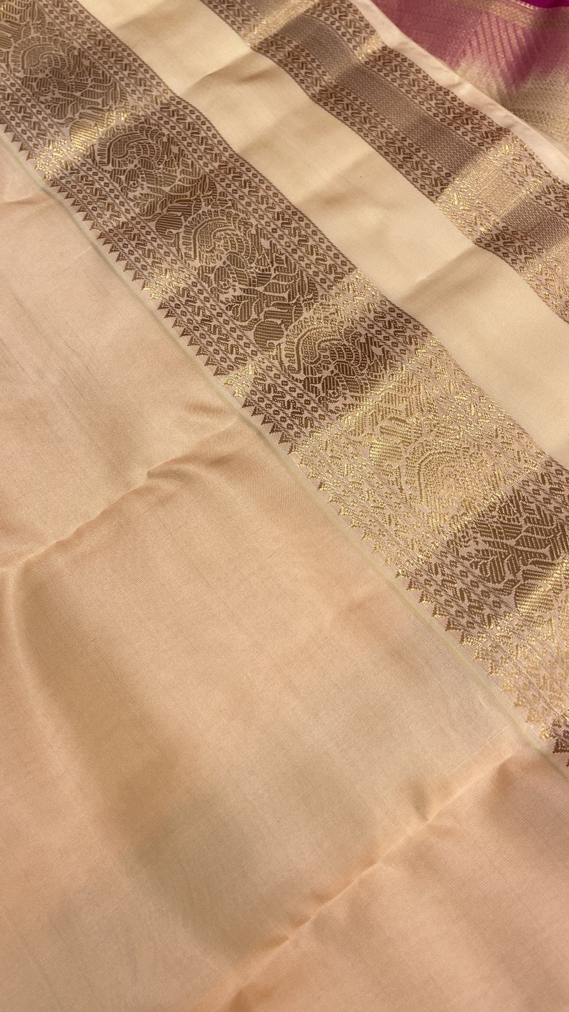 Half mix Kanjeevaram silk saree - Kanjeevaram Silk Mandir
