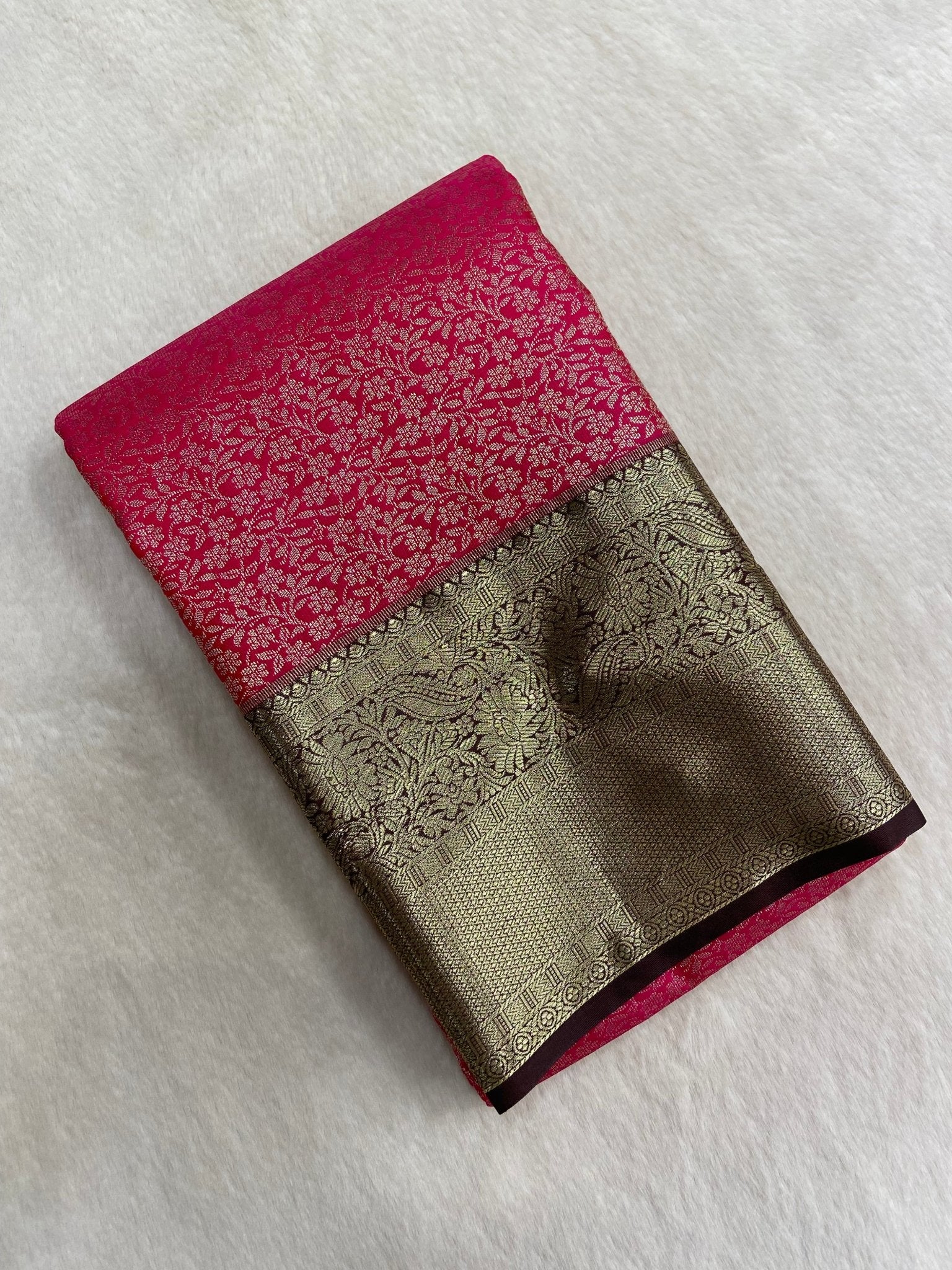 Half Mix Kanjeevaram Silk Saree - Kanjeevaram Silk Mandir