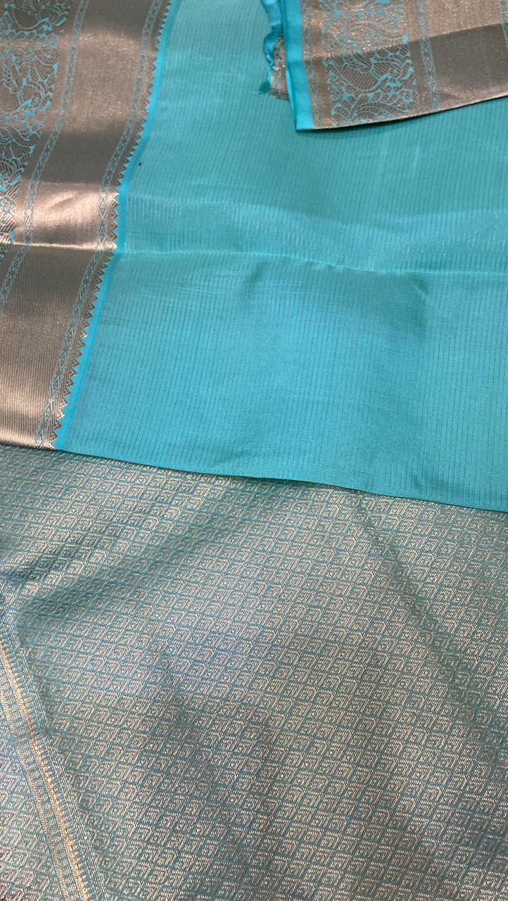 Half mix Kanjeevaram silk saree - Kanjeevaram Silk Mandir