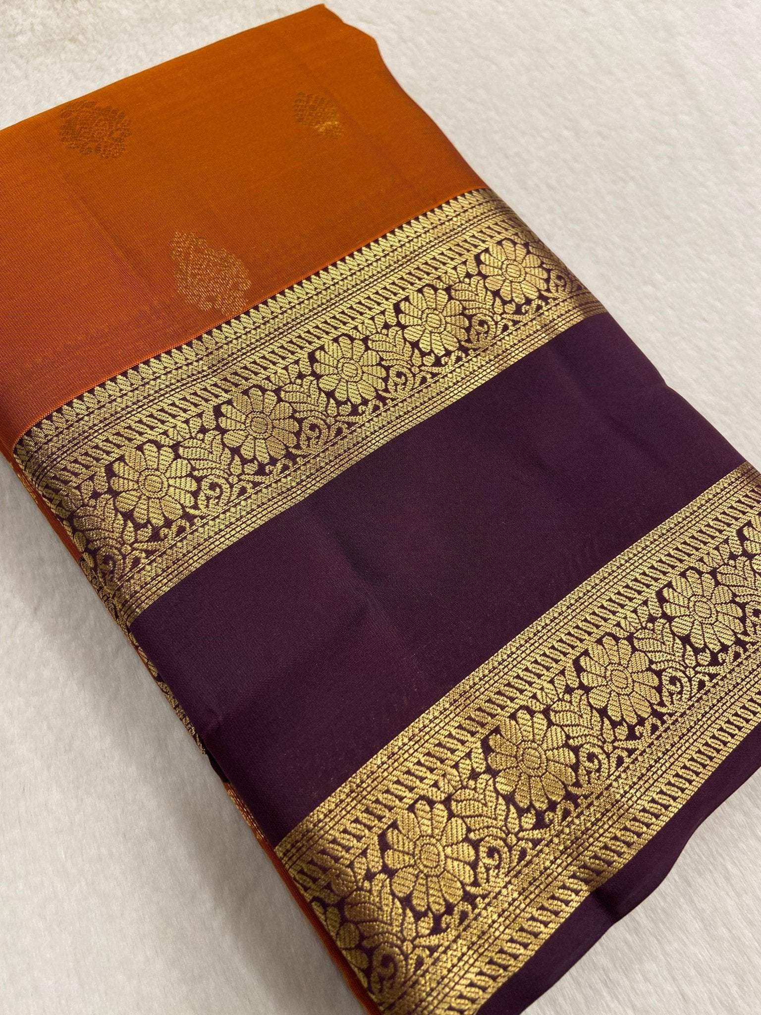 Half Mix Kanjeevaram Silk Saree🌼 - Kanjeevaram Silk Mandir