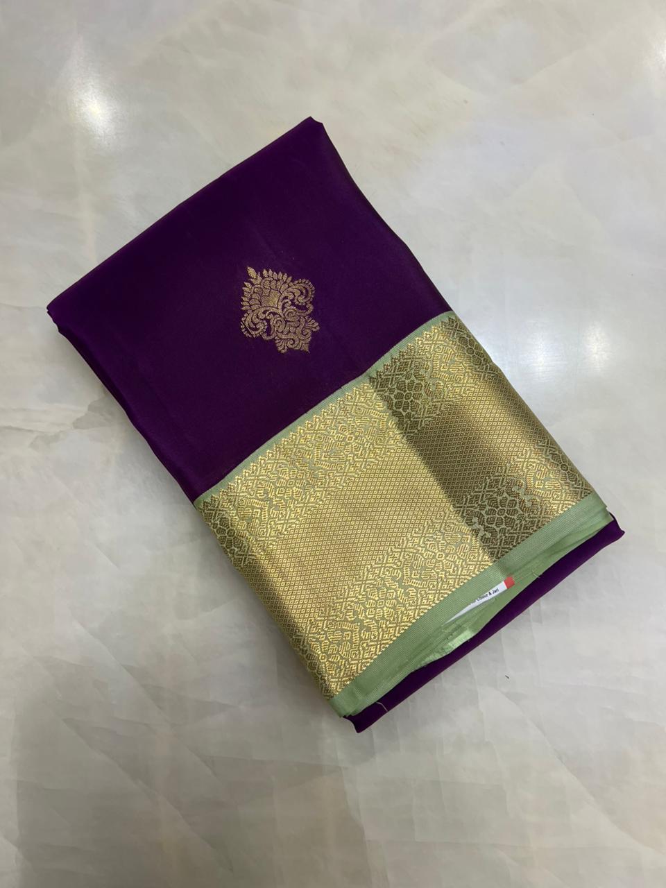 Half Mix Kanjeevaram Silk Saree - Kanjeevaram Silk Mandir