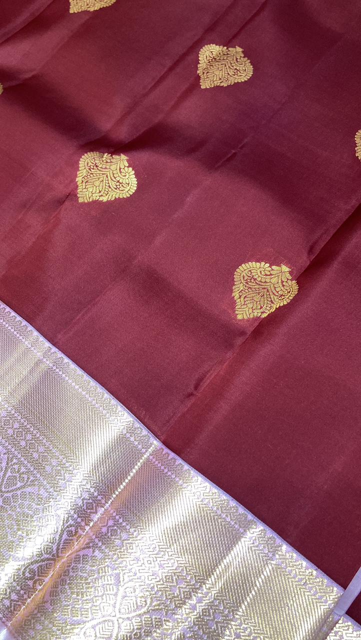 Half mix Kanjeevaram silk saree - Kanjeevaram Silk Mandir